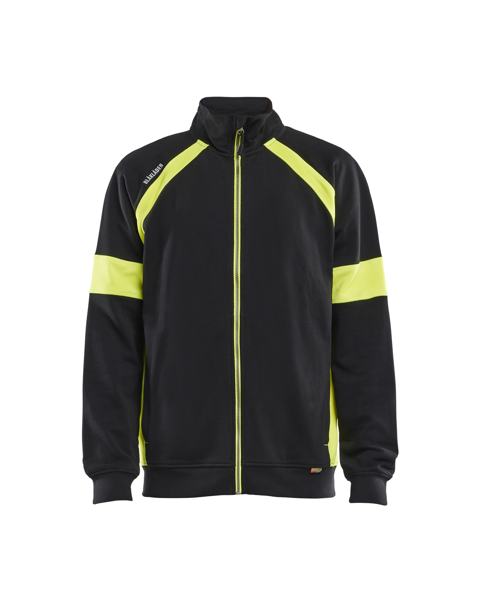 Blåkläder Sweatshirt Full Zip - Sort/High Vis Gul [9933] / XS