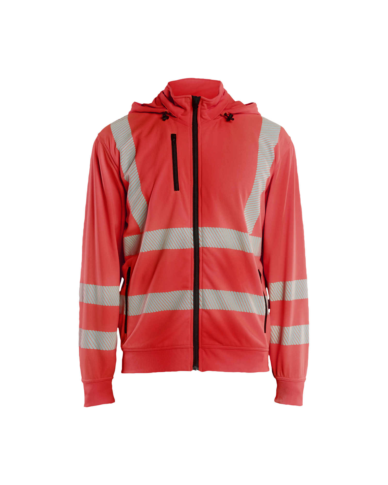 Blåkläder High Vis Sweatshirt med aftagelig hætte - High Vis Rød [5500] / XS