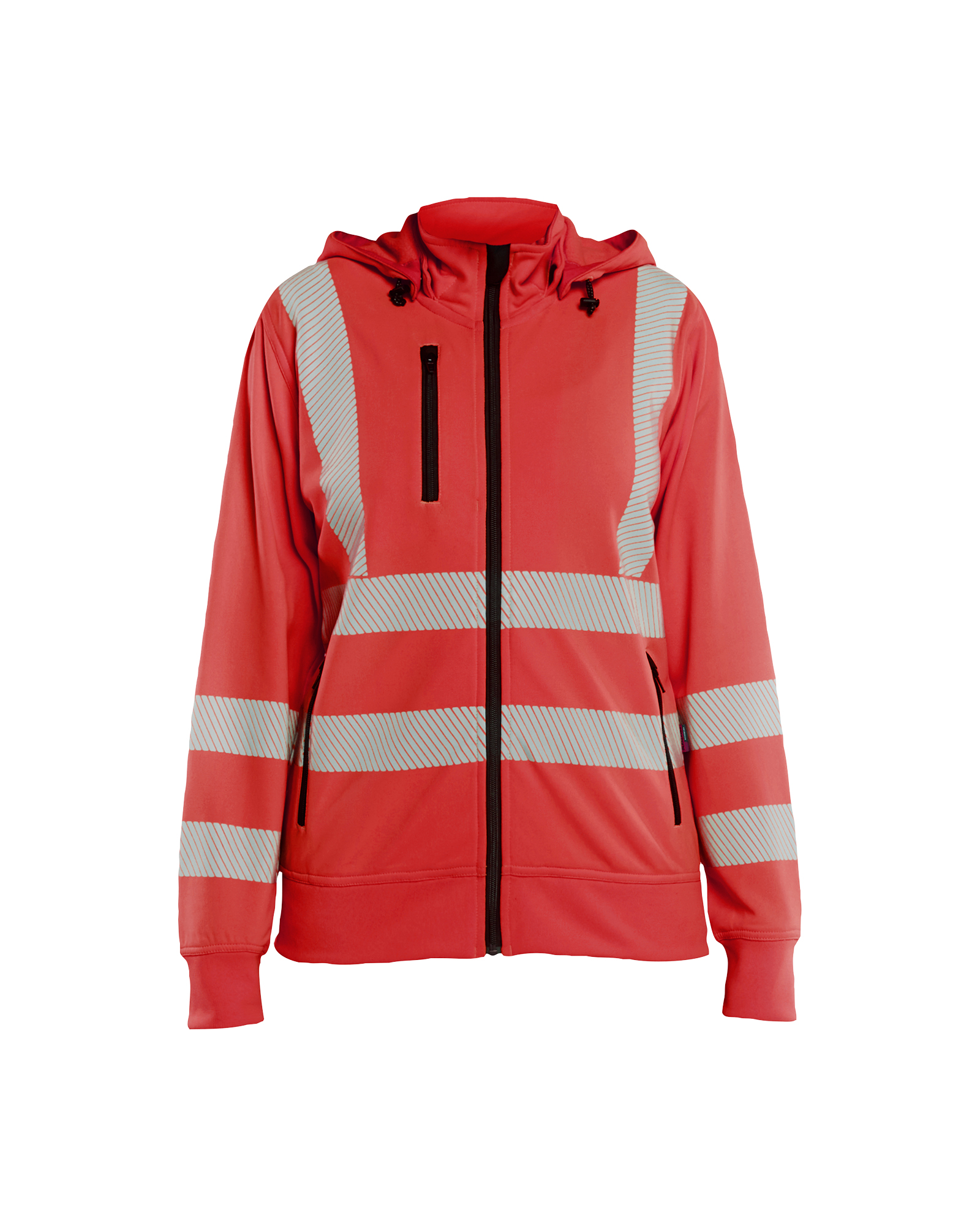 Blåkläder Dame High Vis Sweatshirt med aftagelig hætte - High Vis Rød [5500] / XS