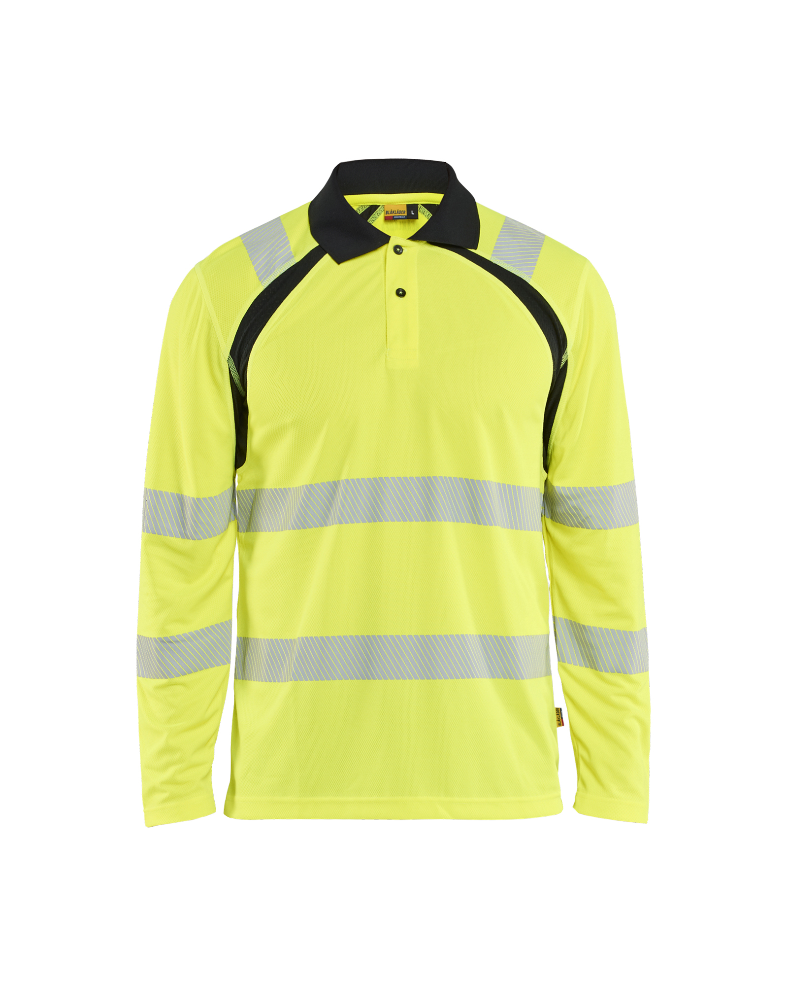 Blåkläder High Vis UV Polo Lang Ærme - High Vis Gul/Sort [3399] / XS