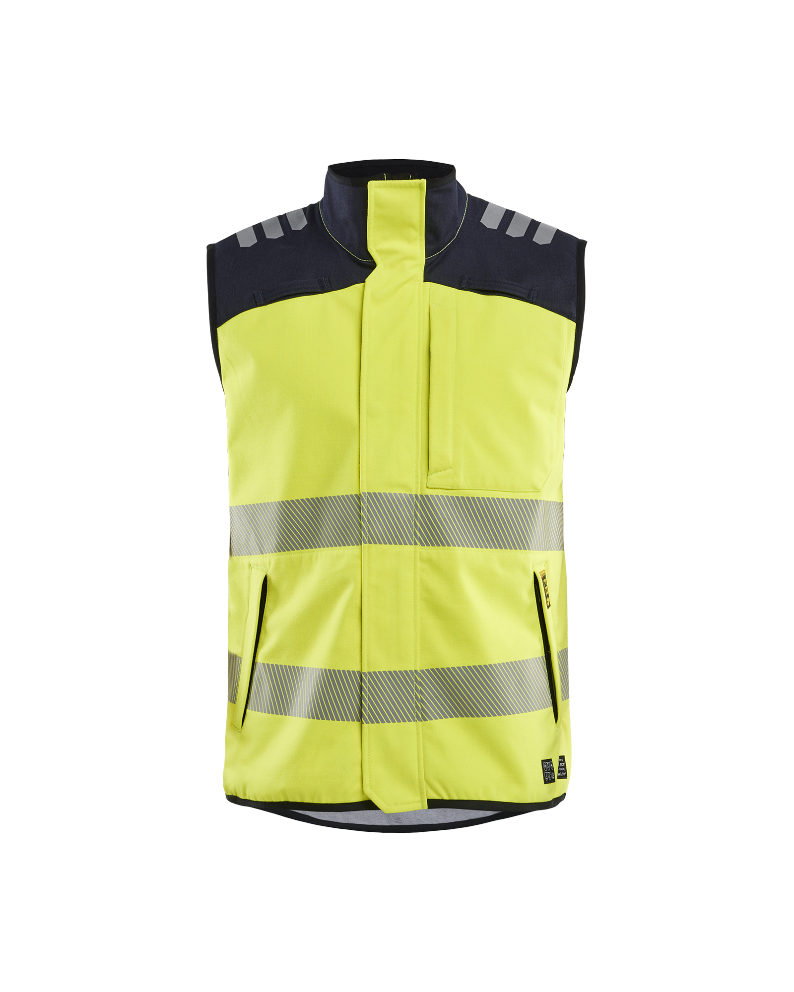 Blåkläder Multinorm Softshell Vest - High Vis Gul/Marineblå [3389] / XS