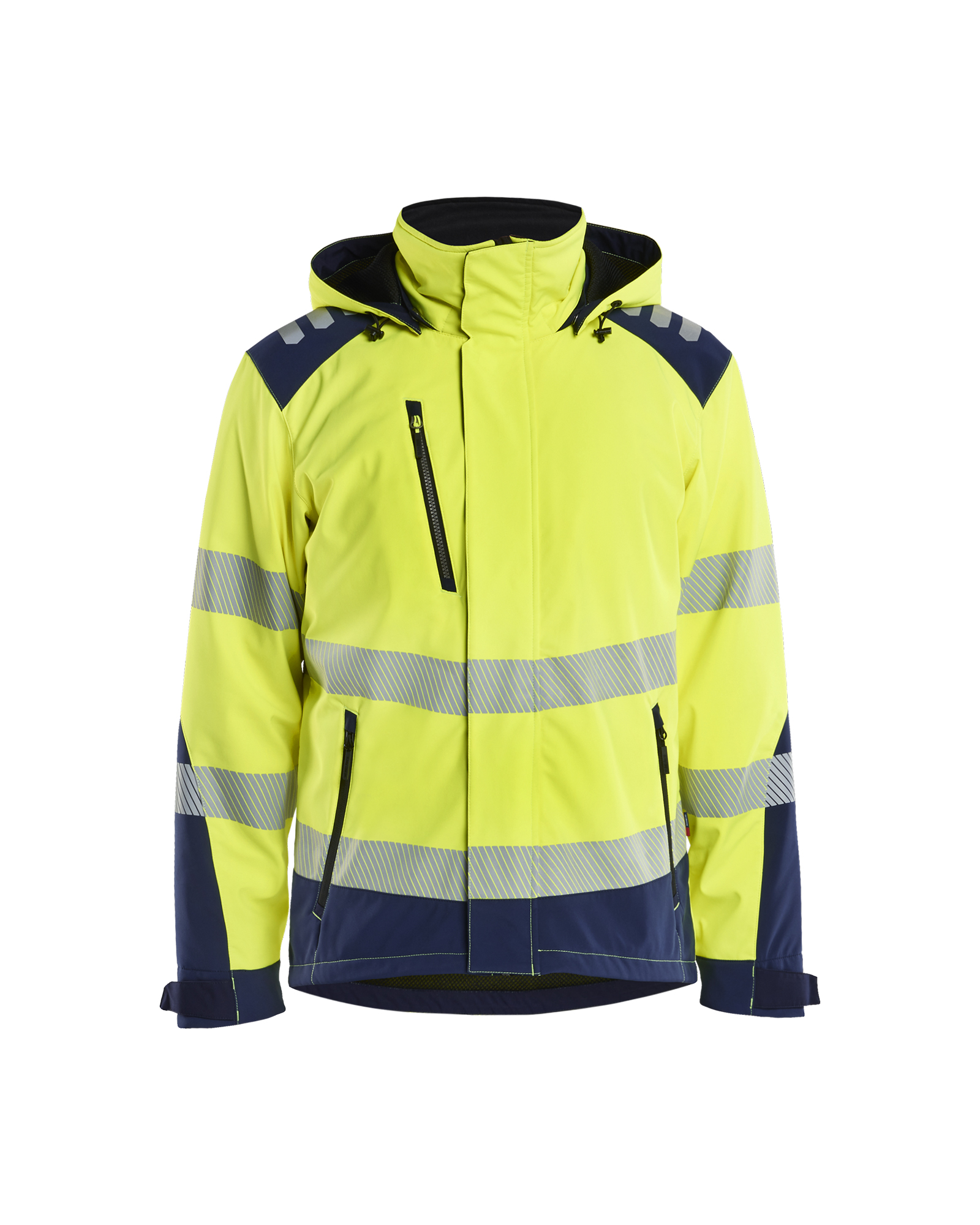 Blåkläder High Vis Letforet Vinter Softshelljakke - High Vis Gul/Marineblå [3389] / XS