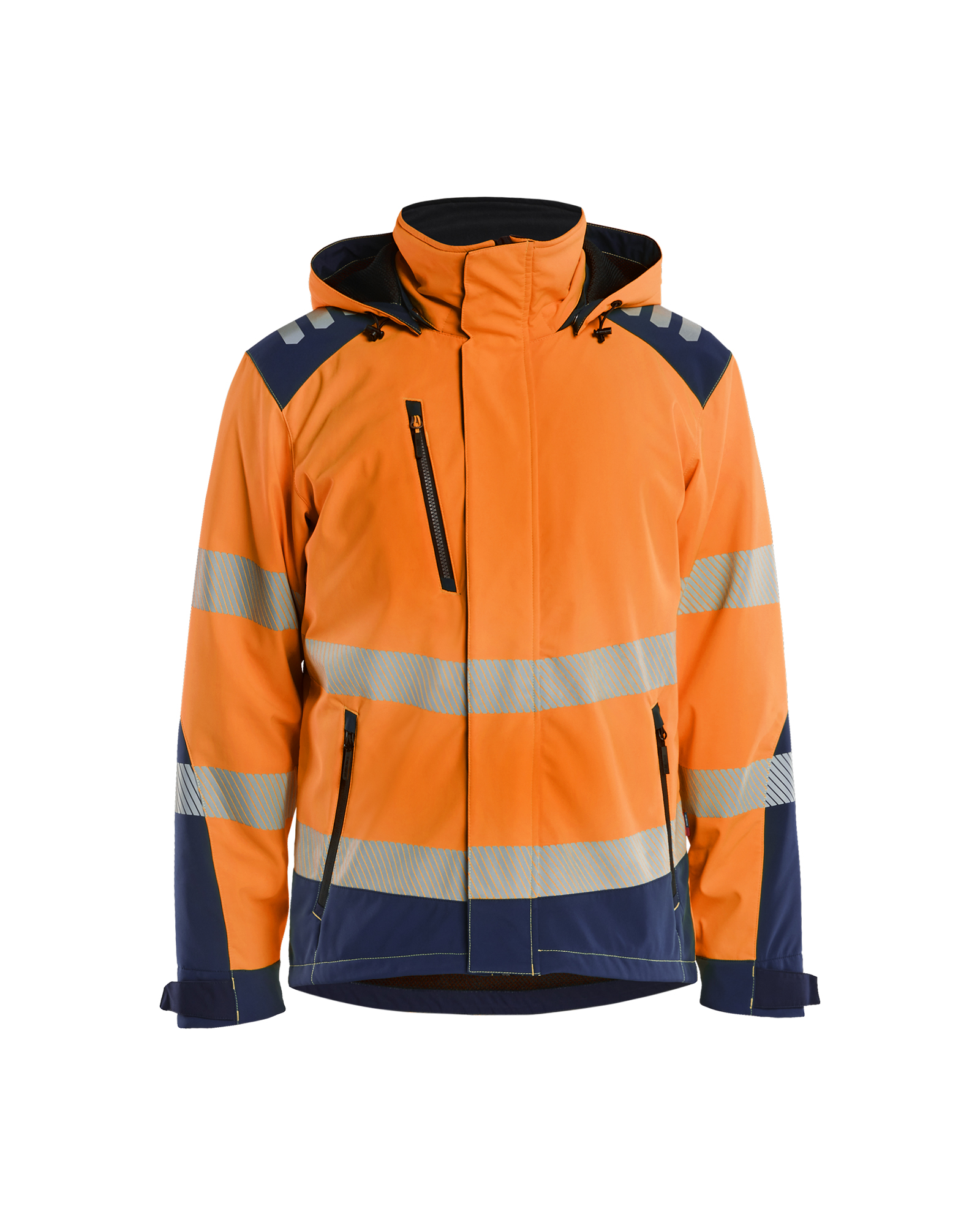 Blåkläder High Vis Letforet Vinter Softshelljakke - High Vis Orange/Marineblå [5389] / XS