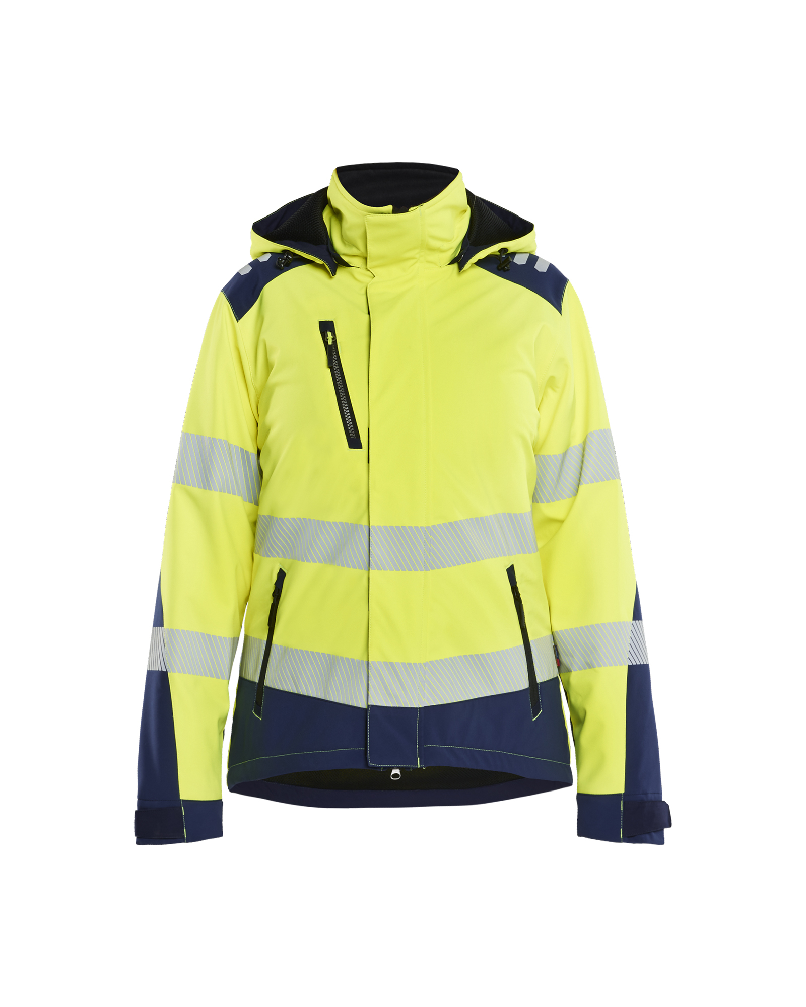 Blåkläder Dame High Vis Letforet Vinter Softshelljakke - High Vis Gul/Marineblå [3389] / XS