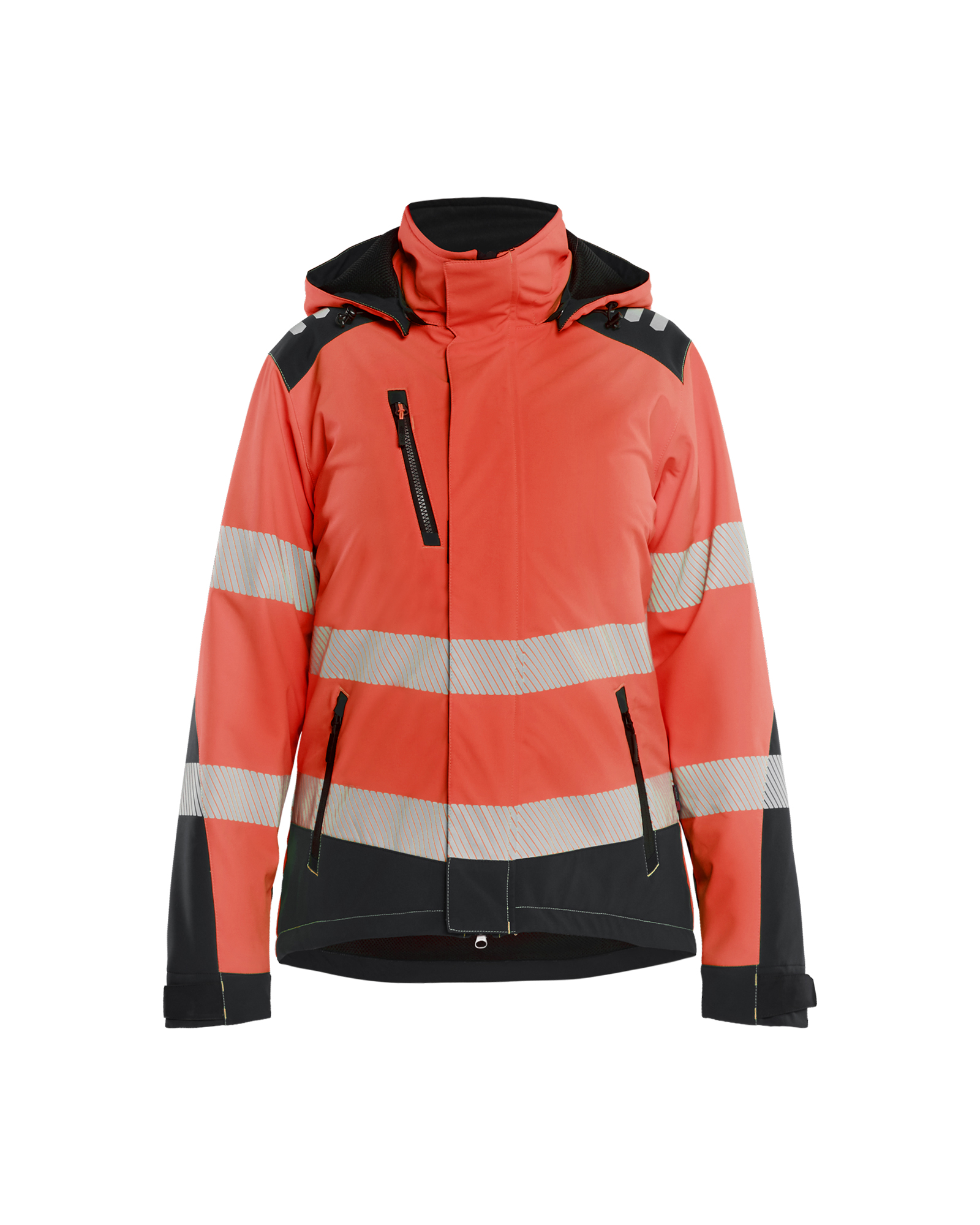 Blåkläder Dame High Vis Letforet Vinter Softshelljakke - High Vis Rød/Sort [5599] / XS