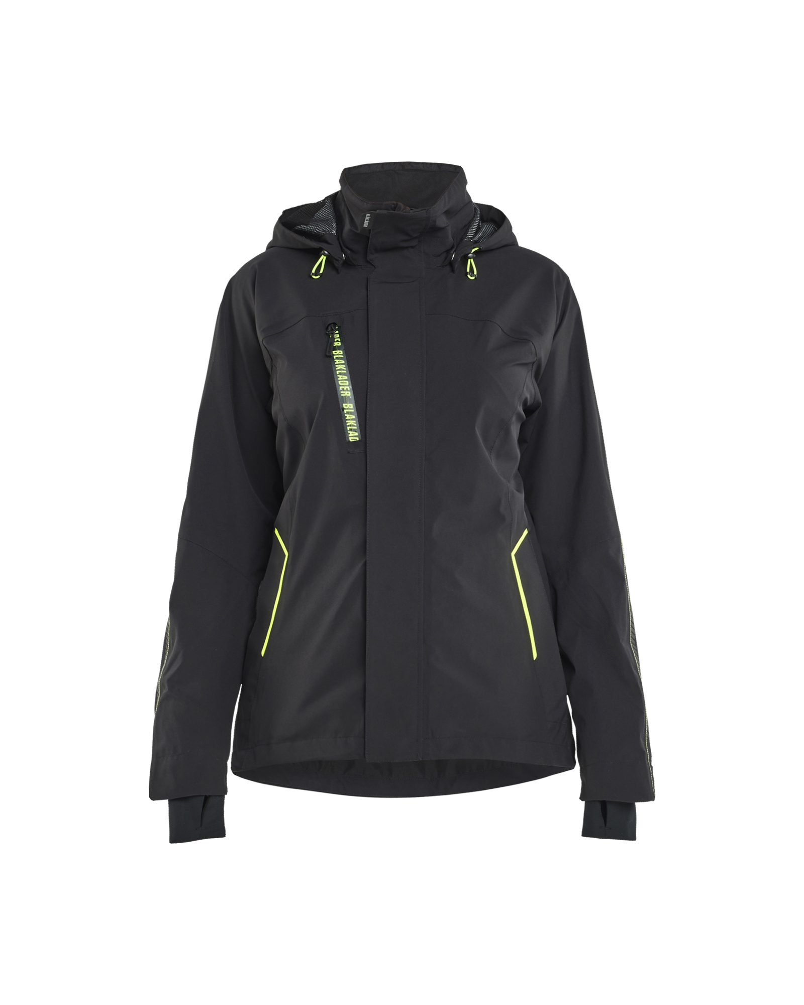 Blåkläder Dame Skaljakke 4-vejs Stretch - Sort/High Vis Gul [9933] / XS