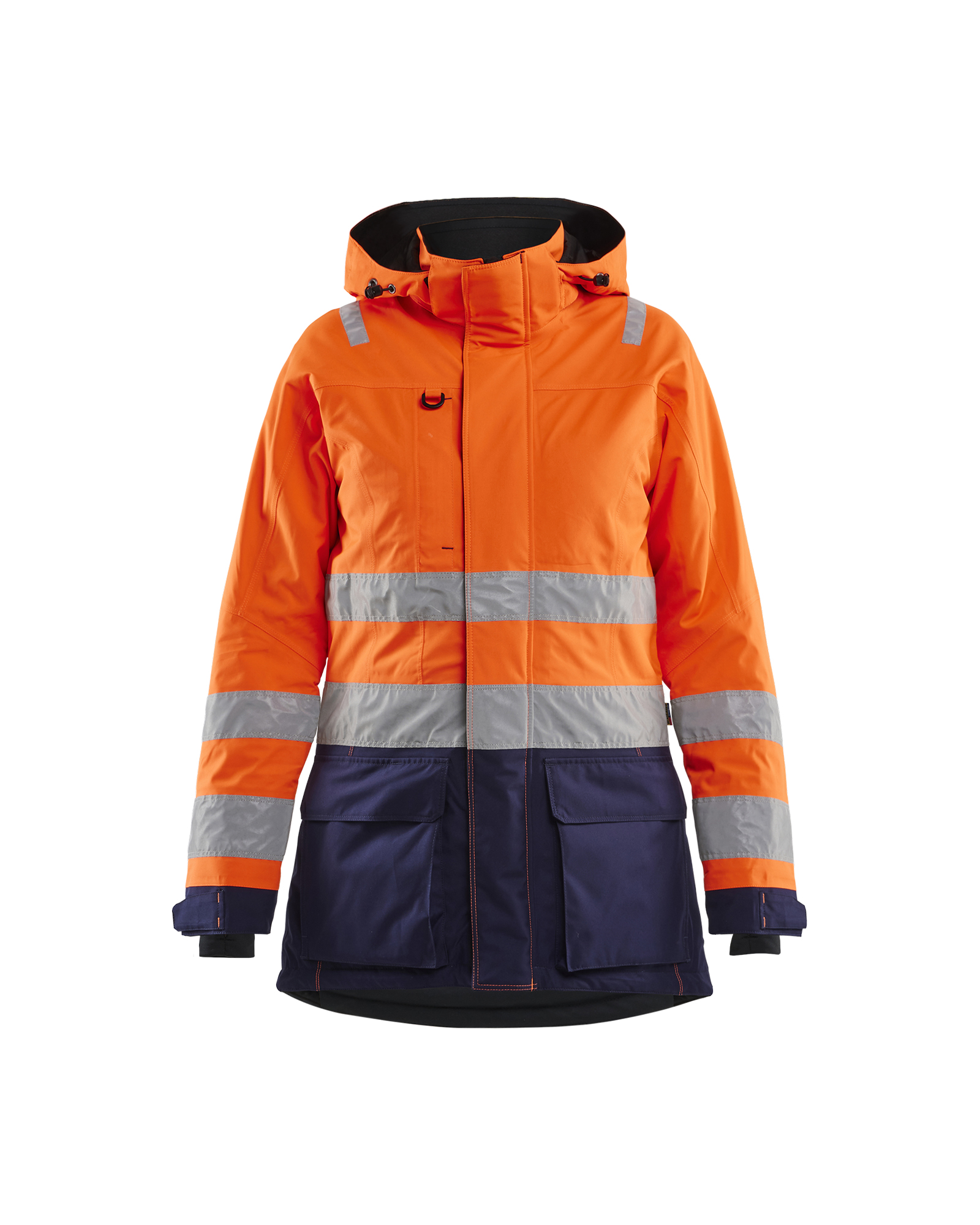 Blåkläder Dame High Vis Vinterparkajakke - High Vis Orange/Marineblå [5389] / XS