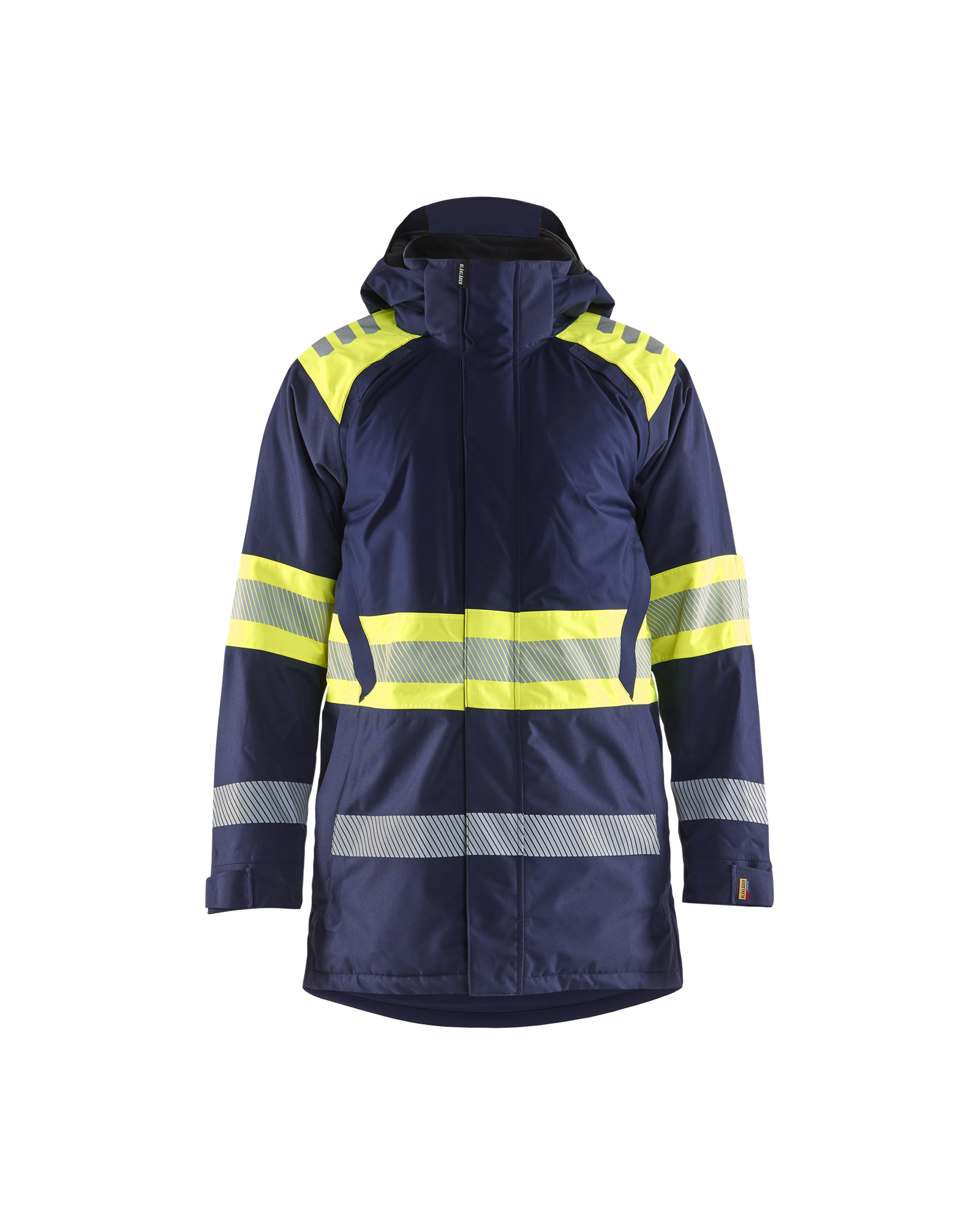 Blåkläder High Vis Vinterparkajakke - Marineblå/High Vis Gul [8933] / XS