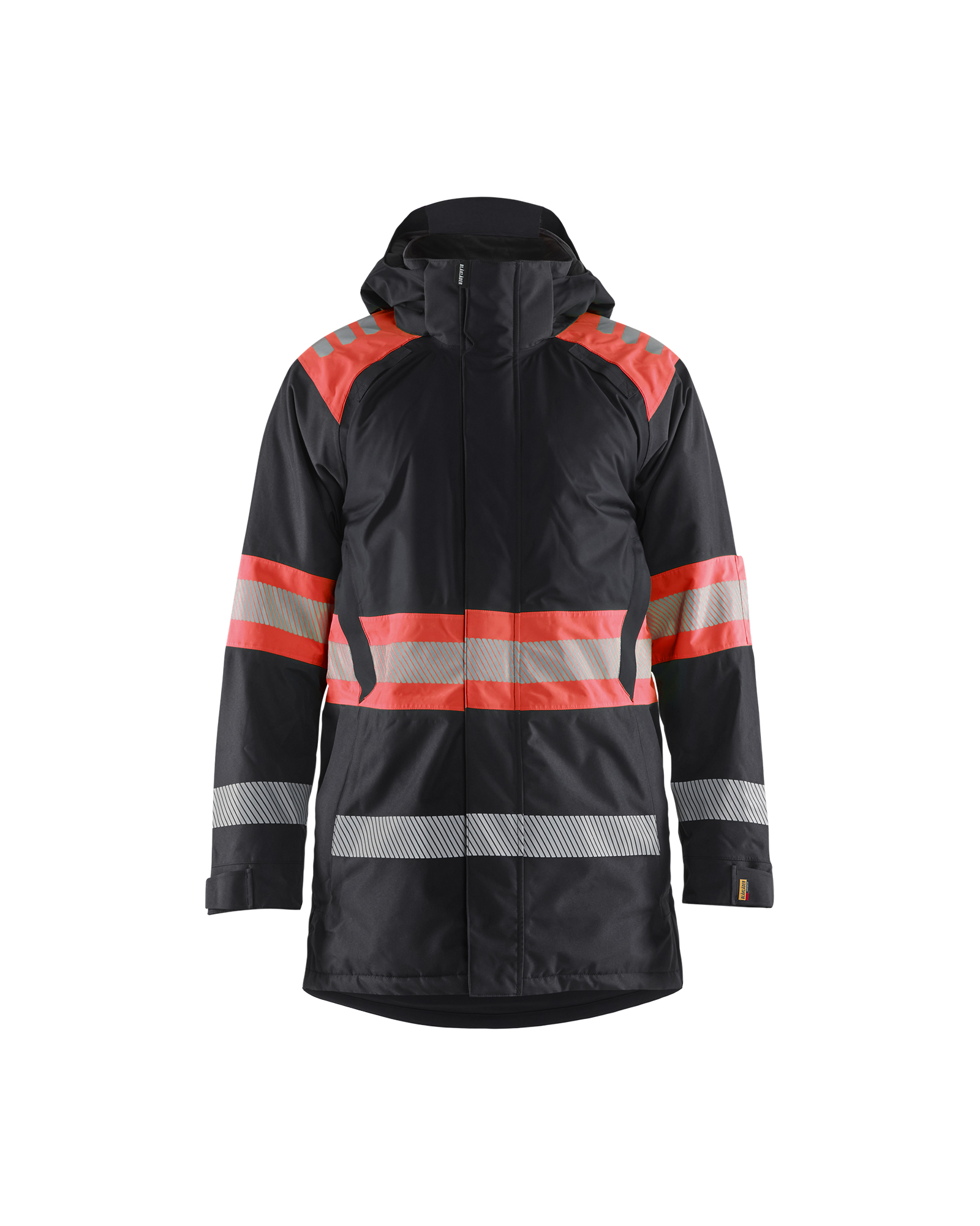 Blåkläder High Vis Vinterparkajakke - Sort/High Vis Rød [9955] / XS