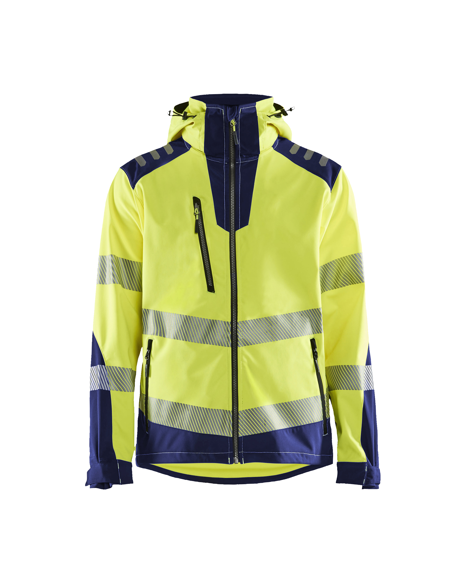 Blåkläder High Vis Softshelljakke - High Vis Gul/Marineblå [3389] / XS