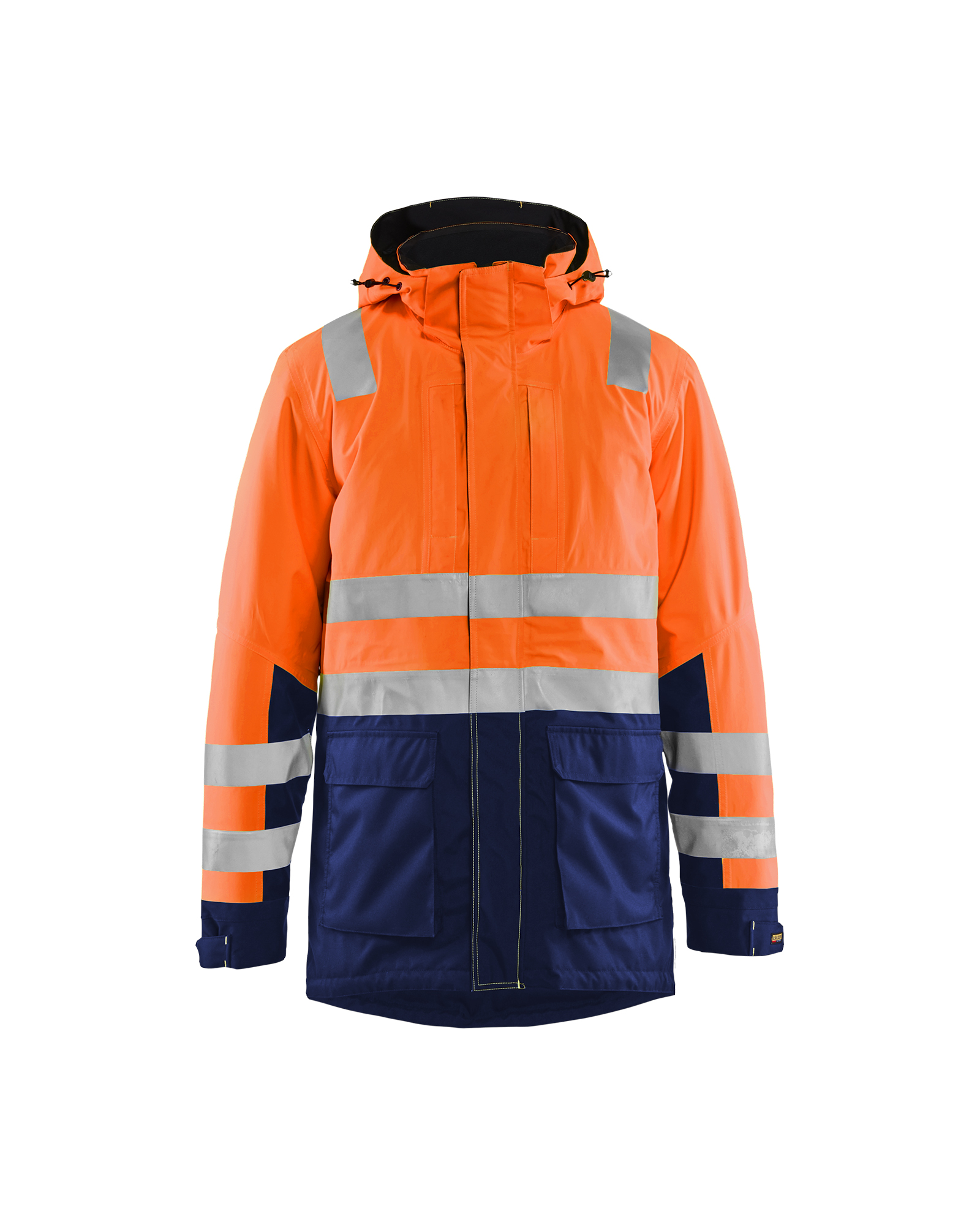 Blåkläder High Vis Vinterparkajakke - High Vis Orange/Marineblå [5389] / XS