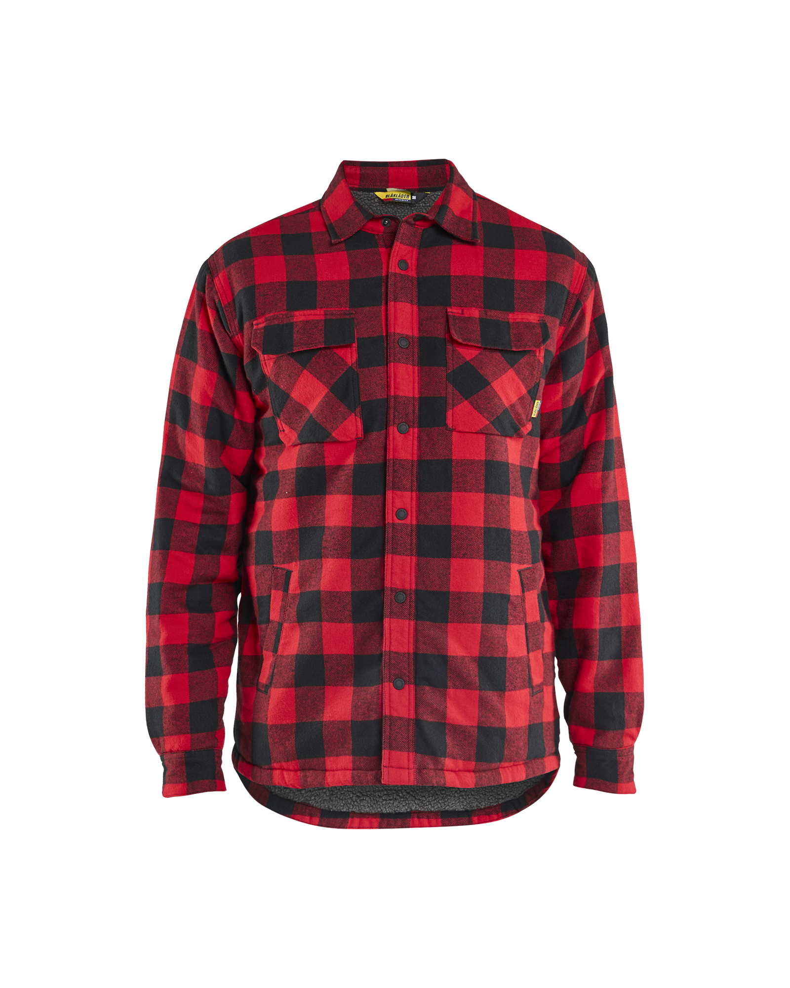 Blåkläder Flannelskjorte med Fiberpelsforing - Rød/Sort [5699] / XS
