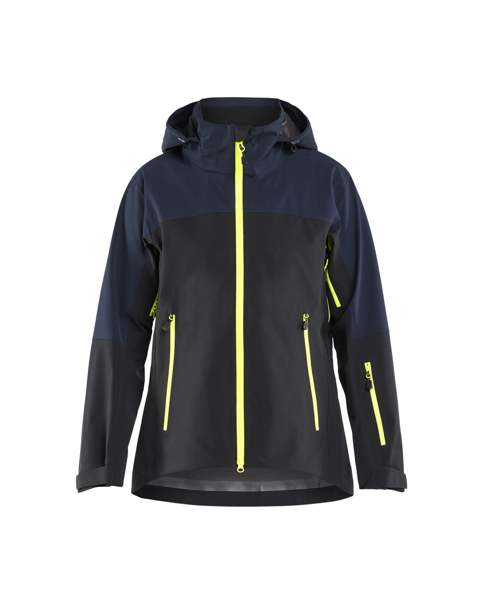 Blåkläder Striker Dame Skaljakke 4-vejs Stretch - Mørk Marineblå/High Vis Gul [8633] / XS
