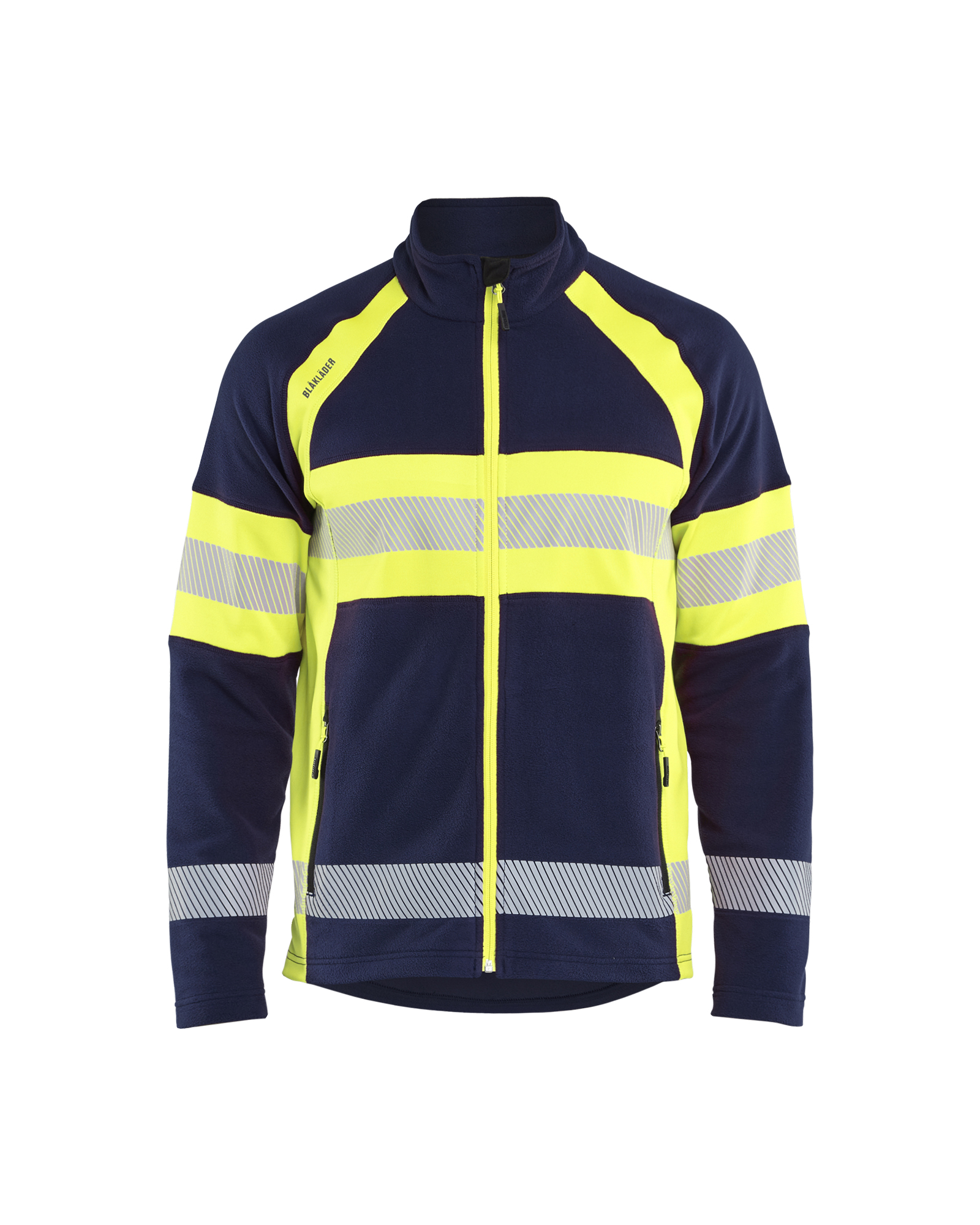 Blåkläder Microfleece Jakke - Marineblå/High Vis Gul [8933] / XS