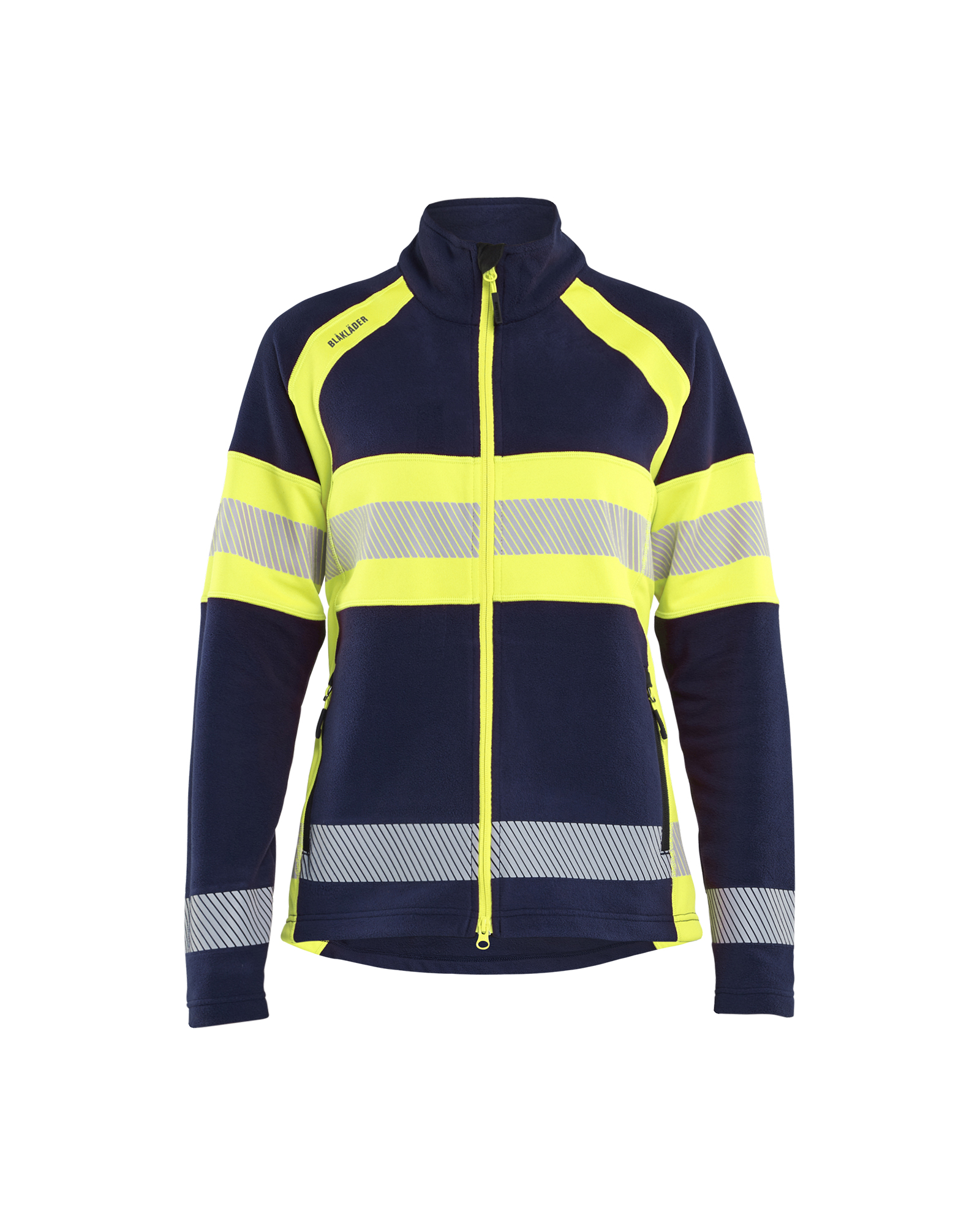 Blåkläder Dame Microfleece Jakke - Marineblå/High Vis Gul [8933] / XS