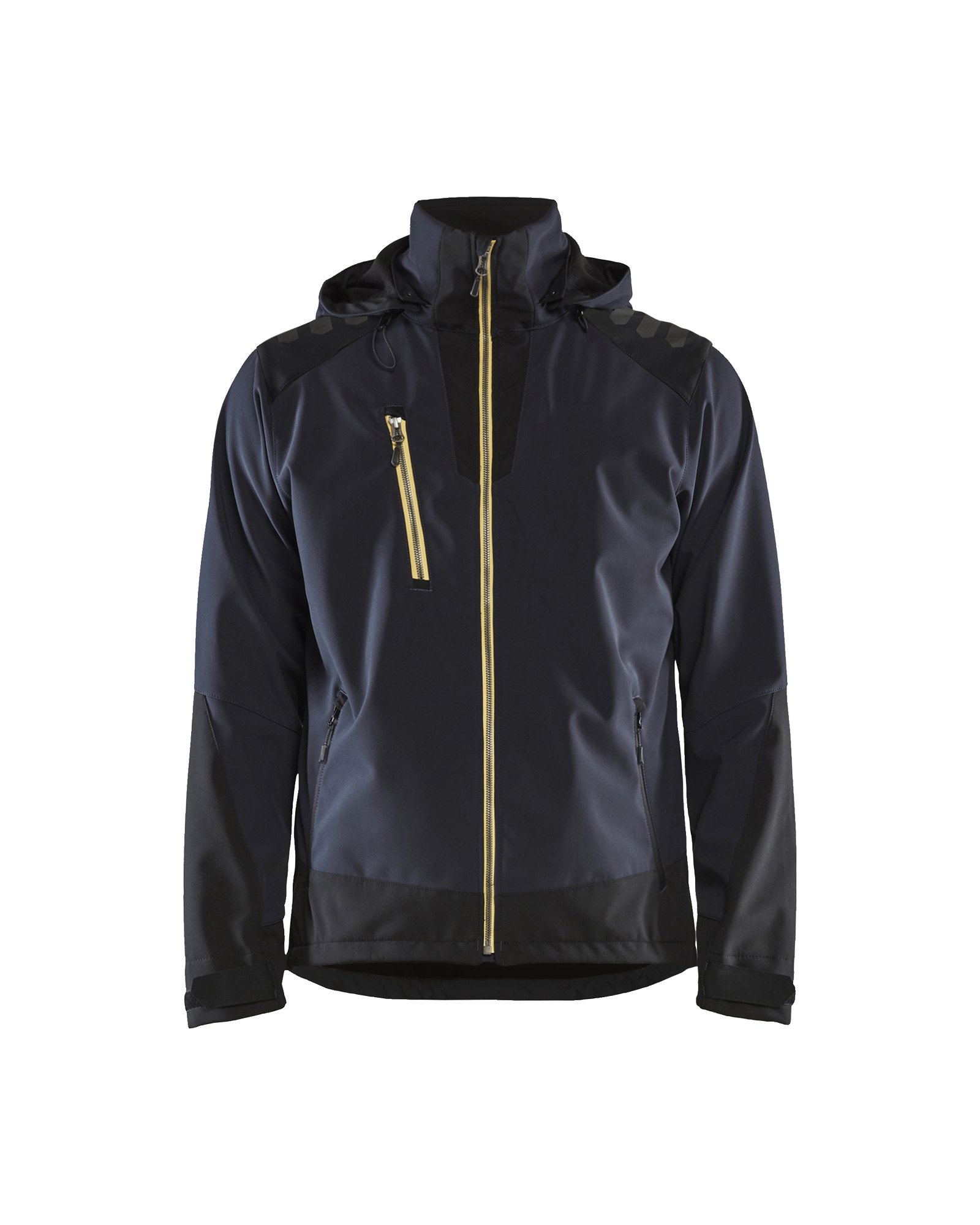 Blåkläder Softshell Jakke - Mørk Marineblå/Gul [8635] / XS