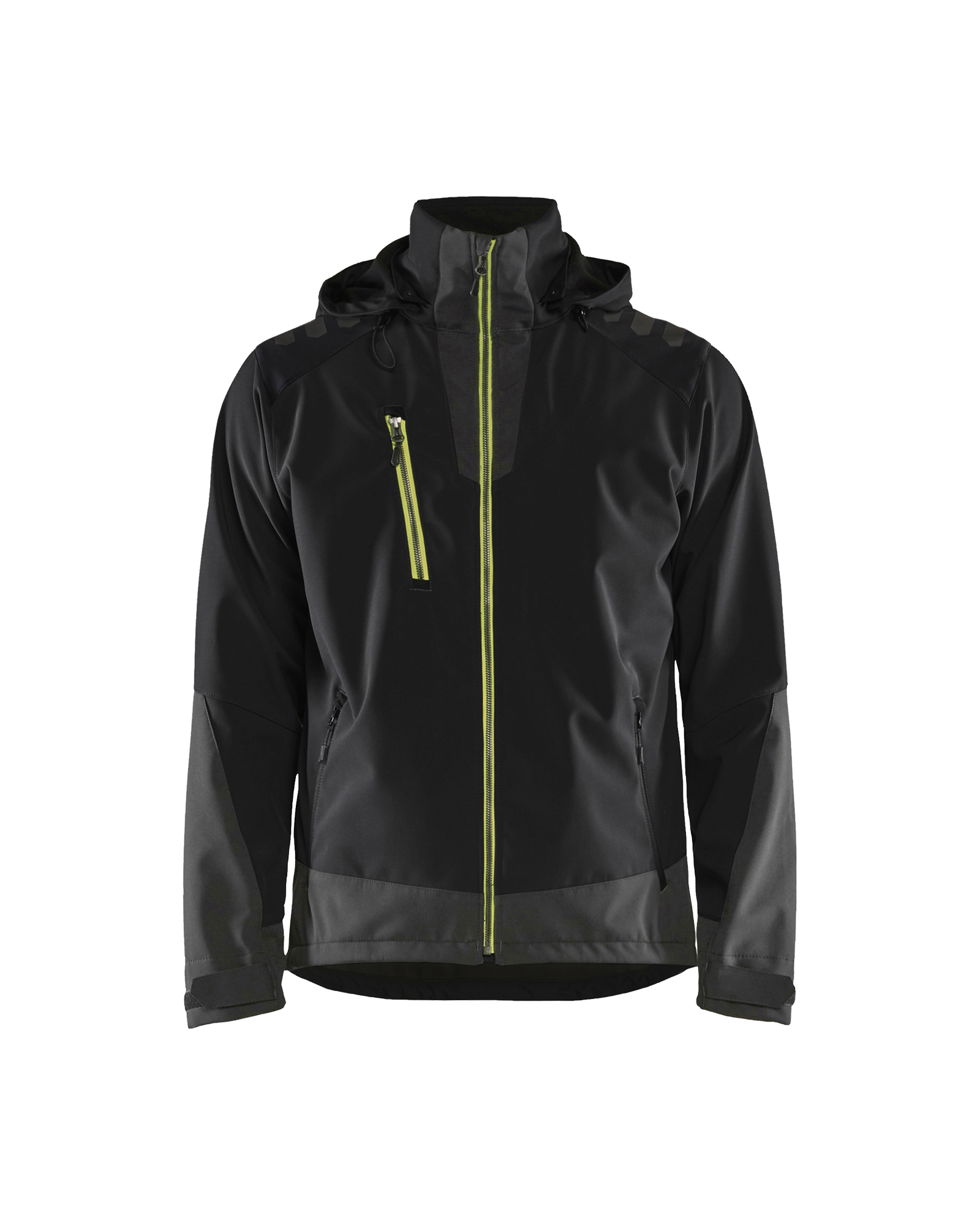 Blåkläder Softshell Jakke - Sort/High Vis Gul [9933] / XS