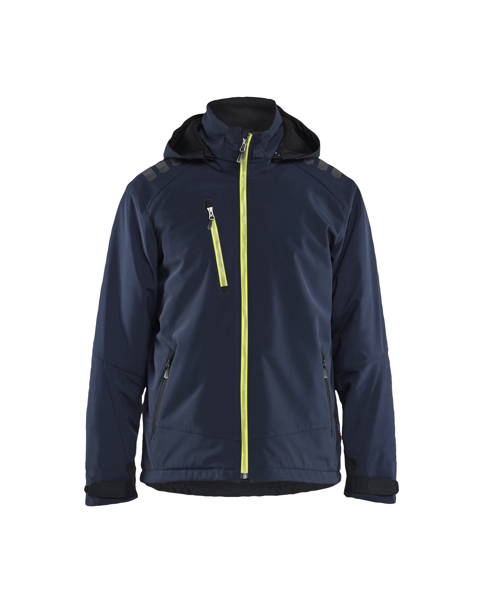 Blåkläder Letforet Vinter Softshelljakke - Mørk Marineblå/High Vis Gul [8633] / XS