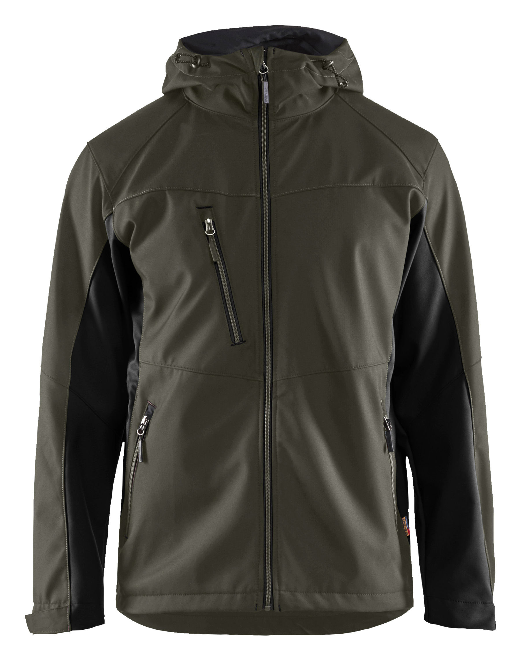 Blåkläder Softshell Jakke med hætte - Olivengrøn/Sort [4599] / XS