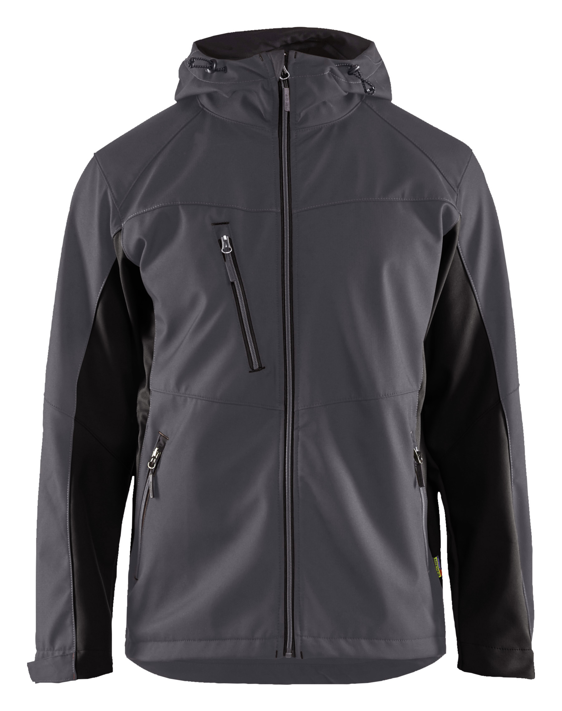 Blåkläder Softshell Jakke med hætte - Mellemgrå/Sort [9699] / XS