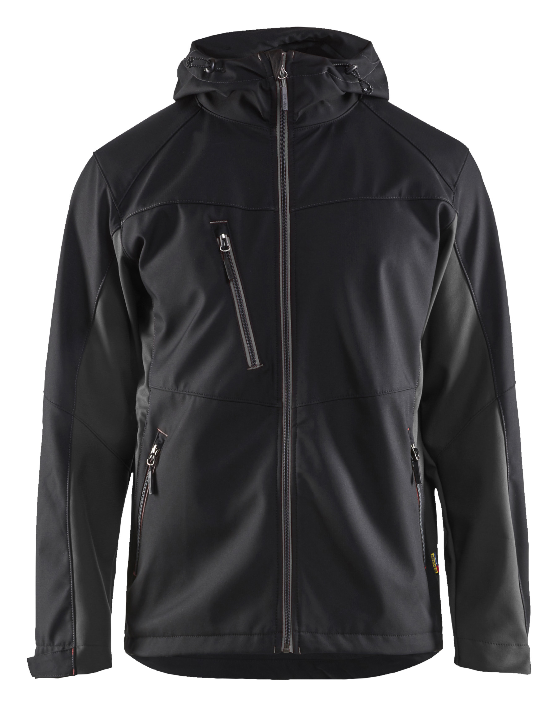 Blåkläder Softshell Jakke med hætte - Sort/Mørk Grå [9998] / XS