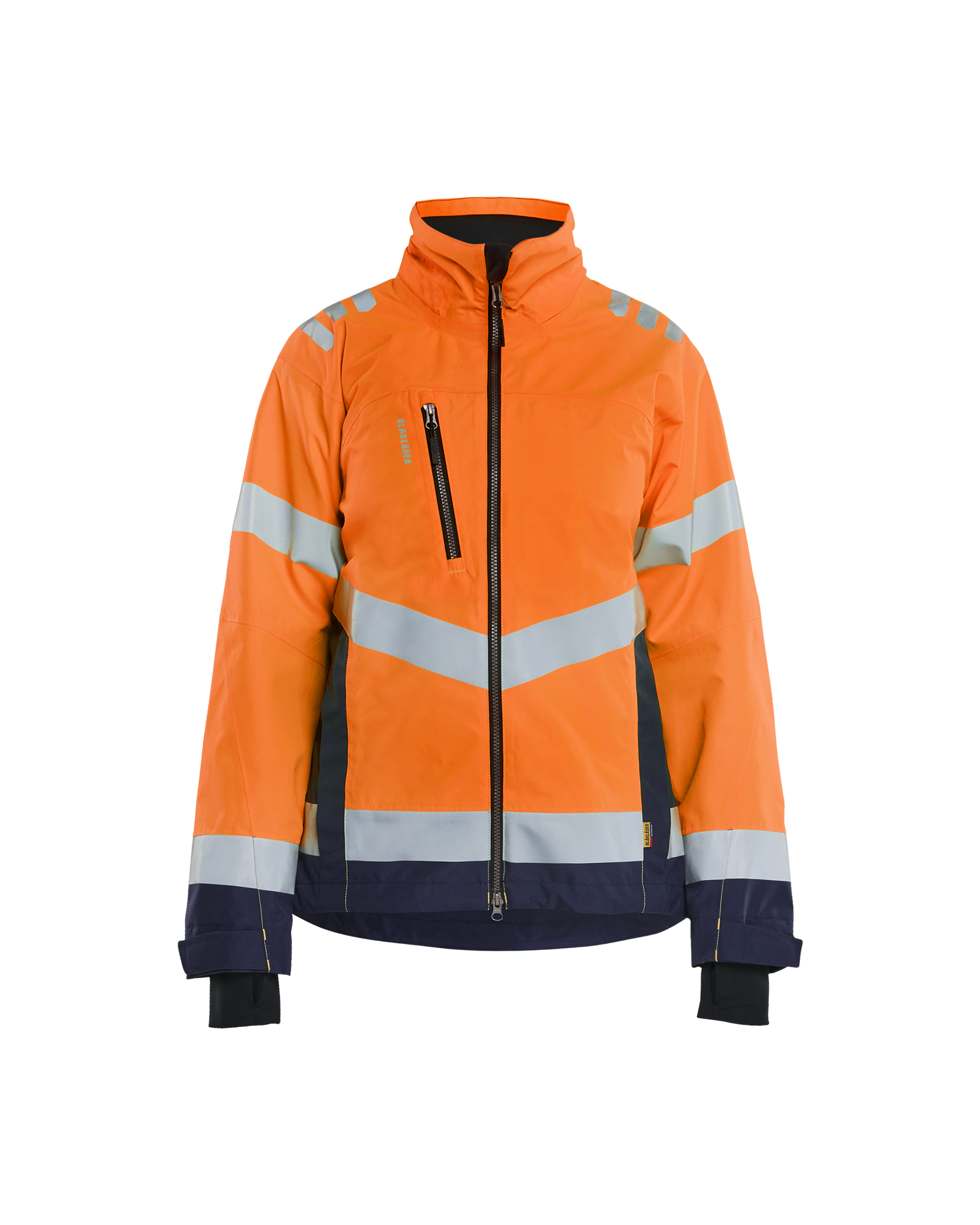 Blåkläder Dame High Vis Skaljakke - High Vis Orange/Marineblå [5389] / XS
