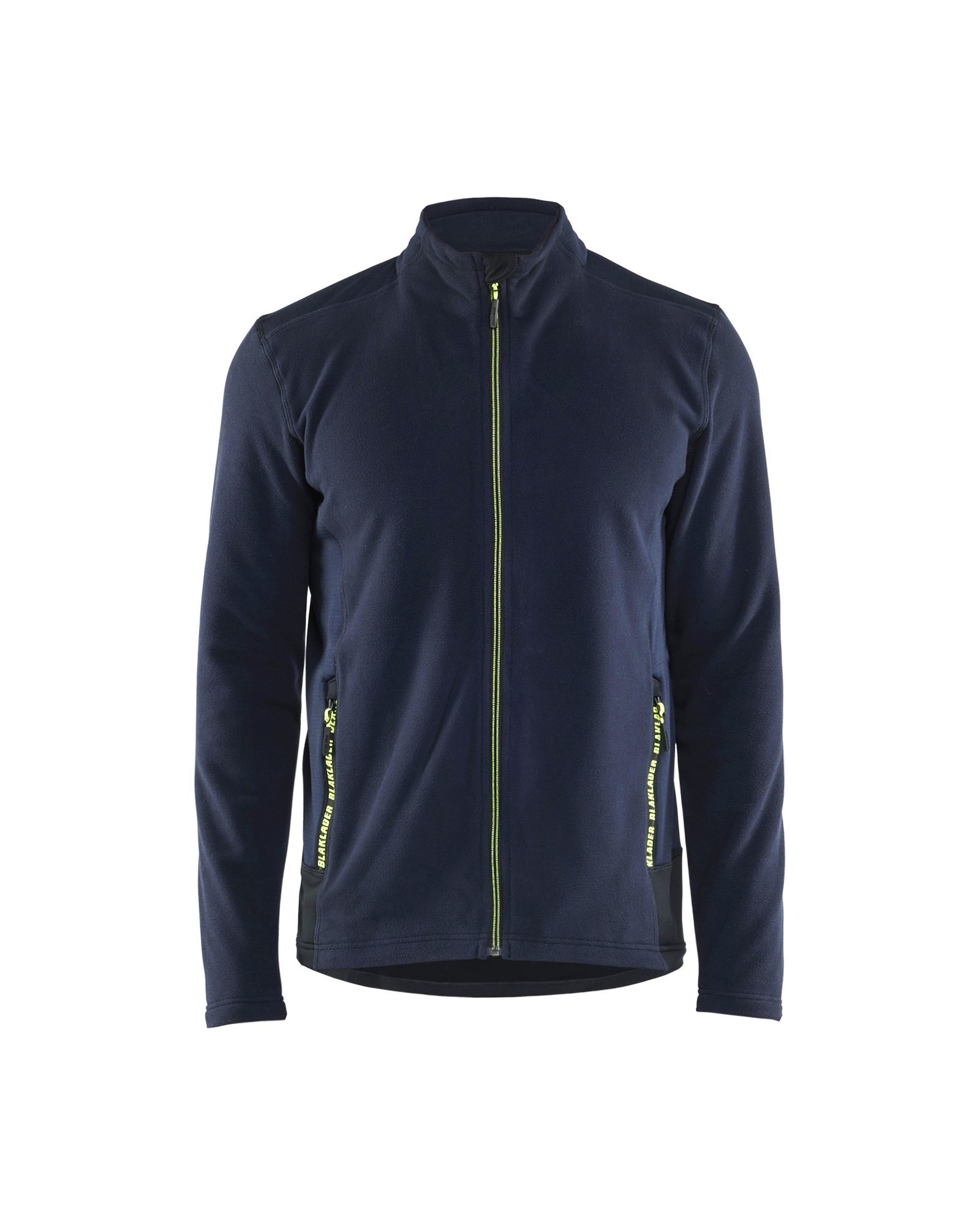 Blåkläder Microfleece jakke - Mørk Marineblå/High Vis Gul [8633] / XS