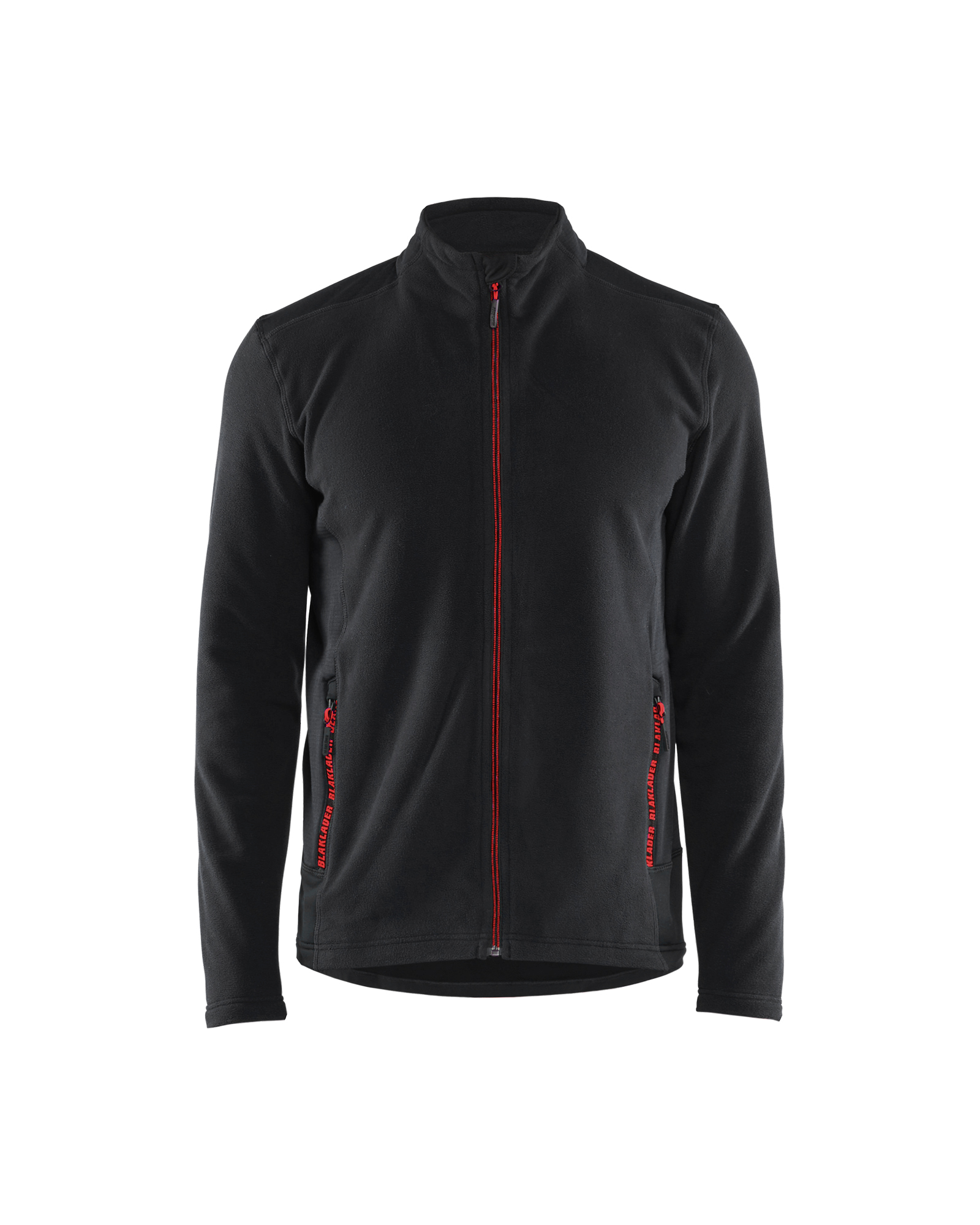 Blåkläder Microfleece jakke - Sort/Rød [9956] / XS