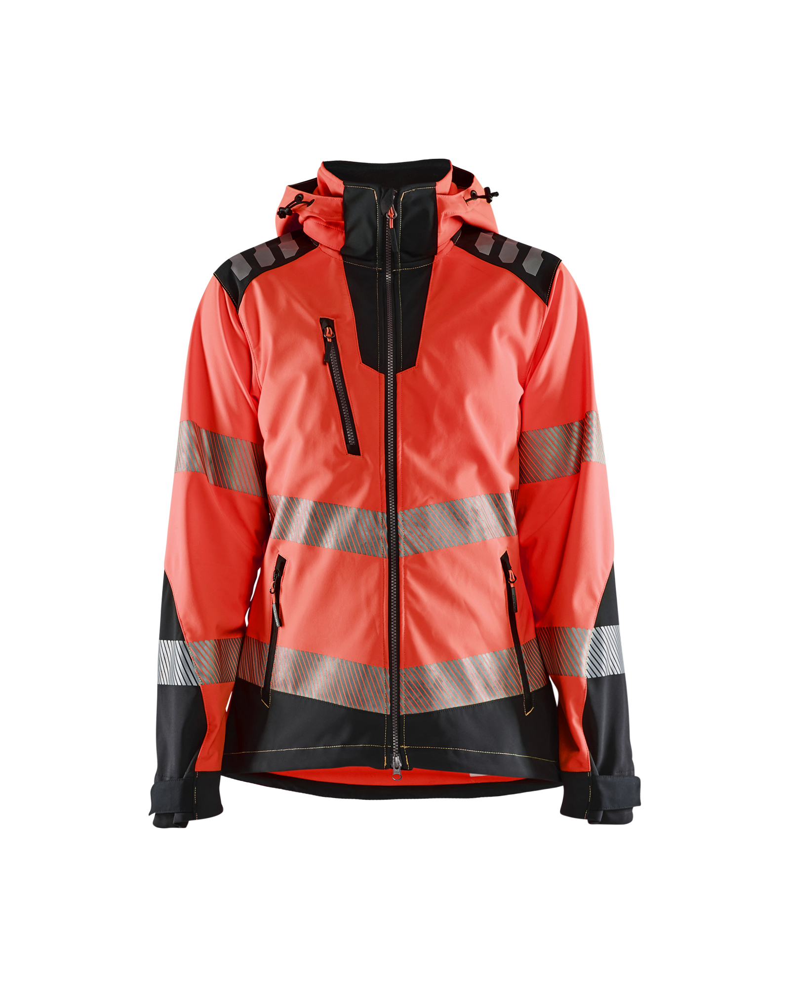 Blåkläder Dame High Vis Softshelljakke - High Vis Rød/Sort [5599] / XS