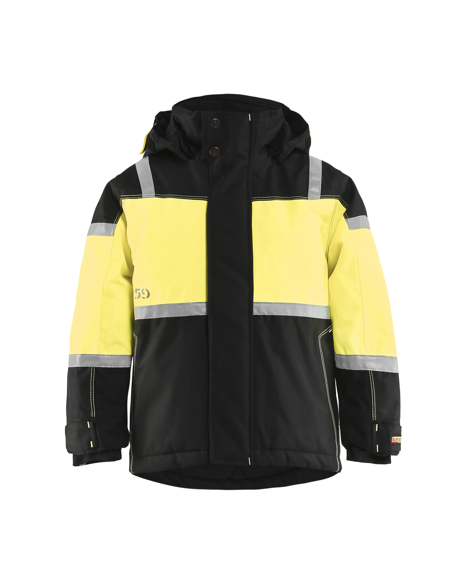 Blåkläder Børne Vinterjakke - Sort/High Vis Gul [9933] / C104