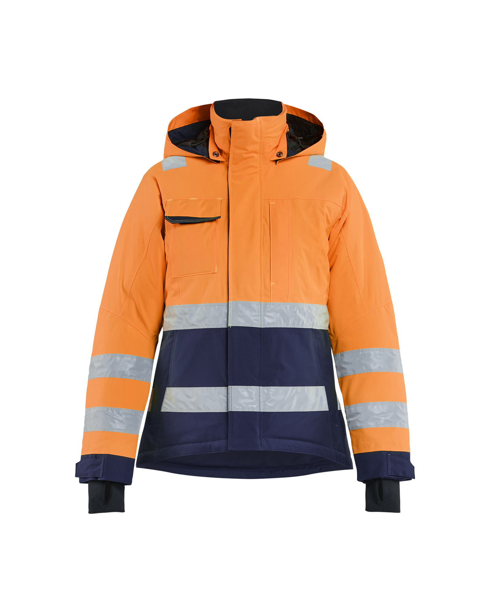 Blåkläder Dame High Vis Vinterjakke - High Vis Orange/Marineblå [5389] / XS