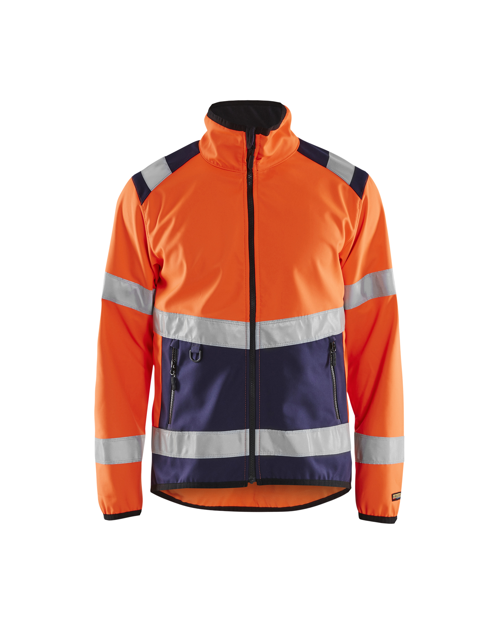 Blåkläder High Vis Light Softshell Jakke - High Vis Orange/Marineblå [5389] / XS