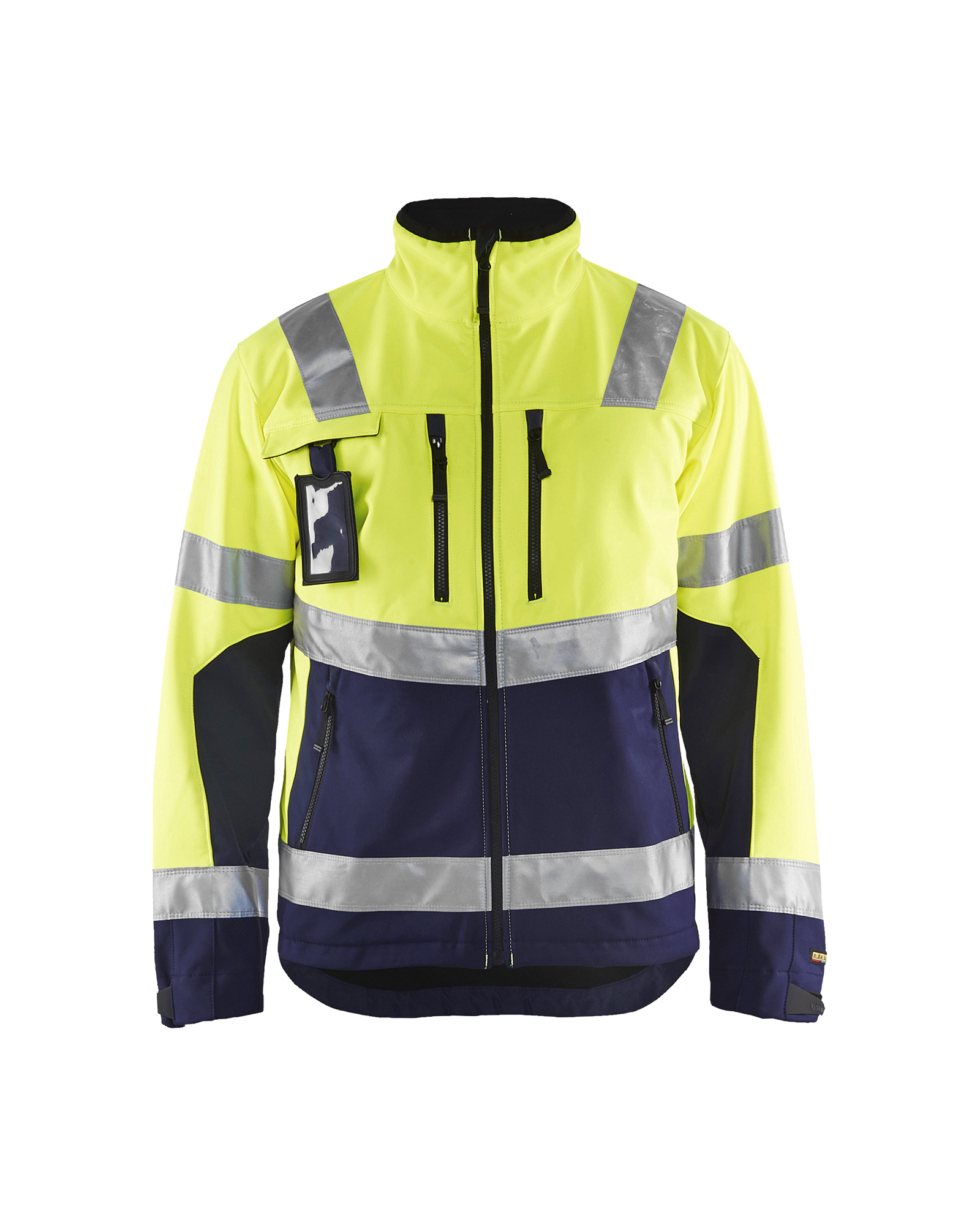 Blåkläder High Vis Softshell Jakke - High Vis Gul/Marineblå [3389] / S