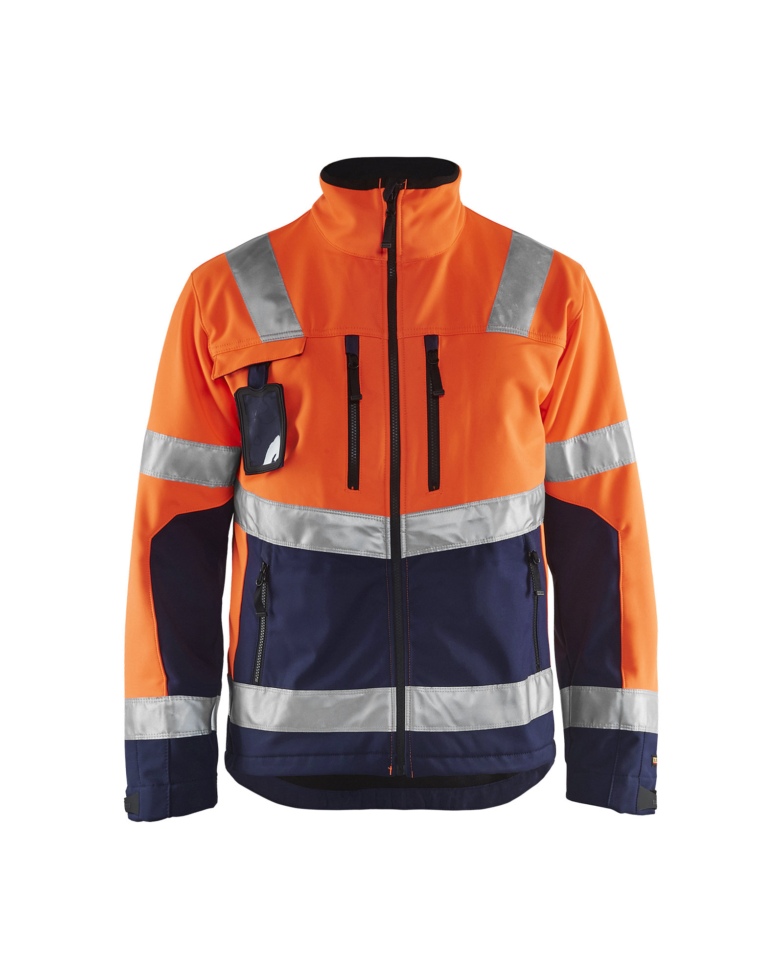 Blåkläder High Vis Softshell Jakke - High Vis Orange/Marineblå [5389] / S