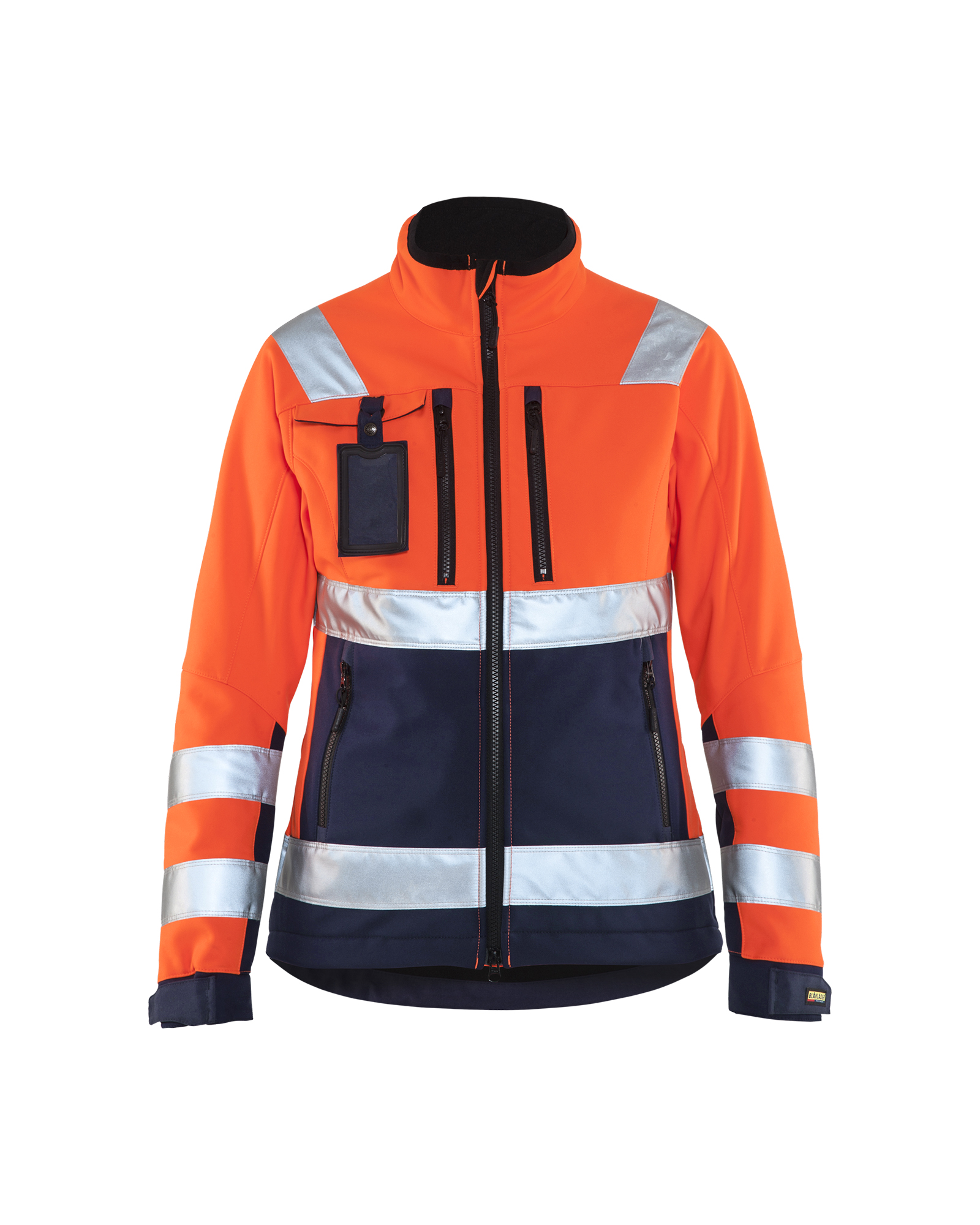 Blåkläder Dame High Vis Softshell Jakke - High Vis Orange/Marineblå [5389] / XS