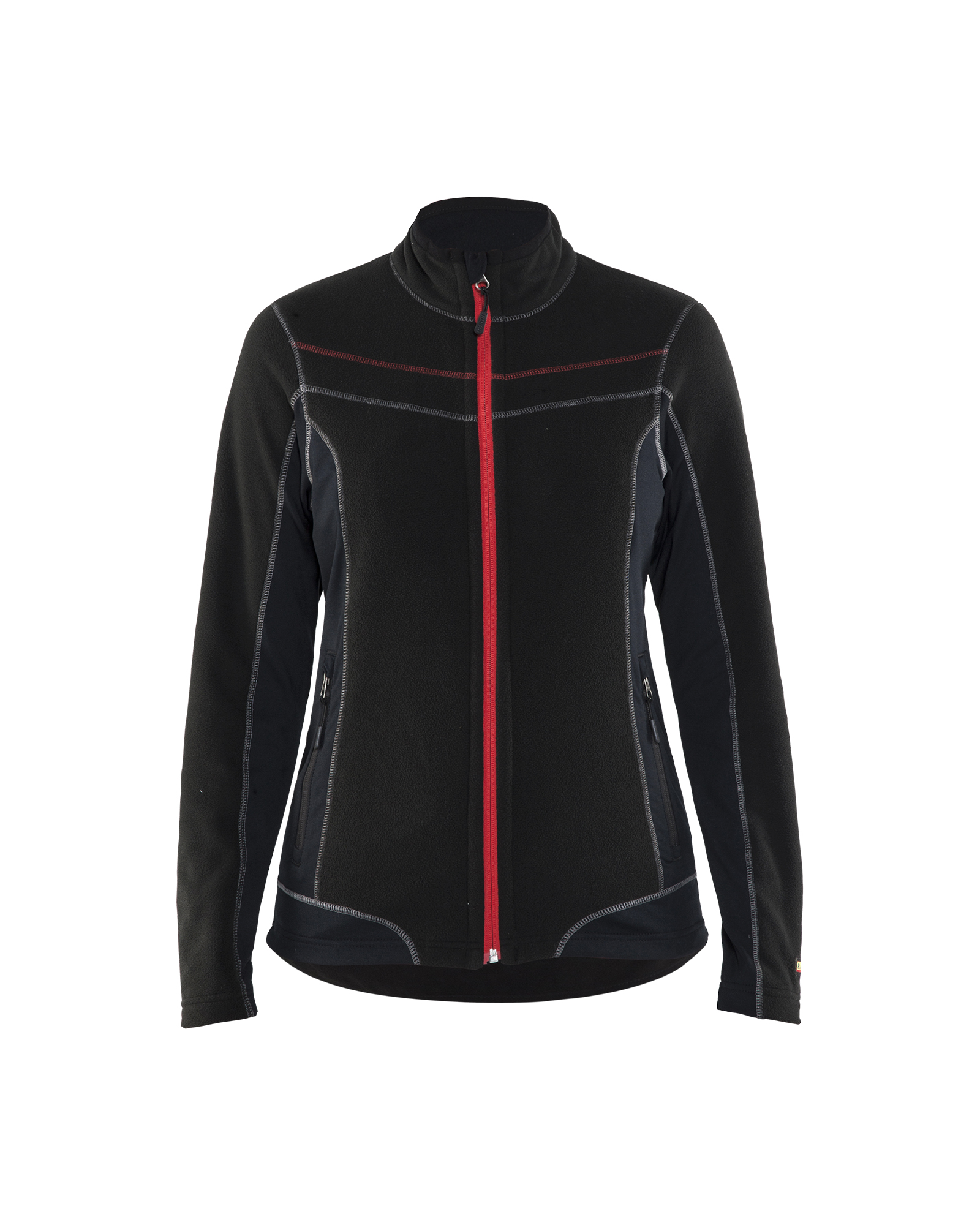 Blåkläder Dame Microfleece Jakke - Sort/Rød [9956] / XS