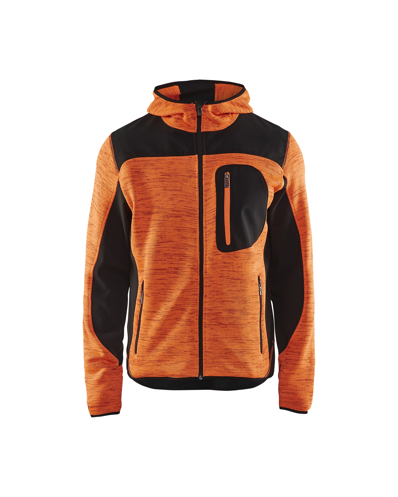 Blåkläder Strikket jakke med softshell - High Vis Orange/Sort [5399] / XS