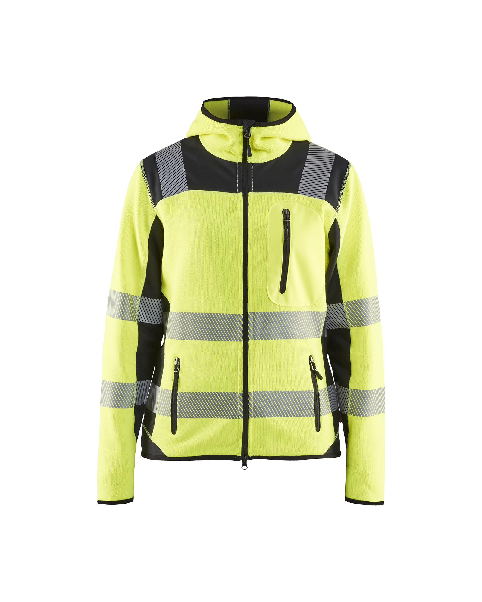Blåkläder Dame High Vis Strikket Softshell Jakke - High Vis Gul/Sort [3399] / XS