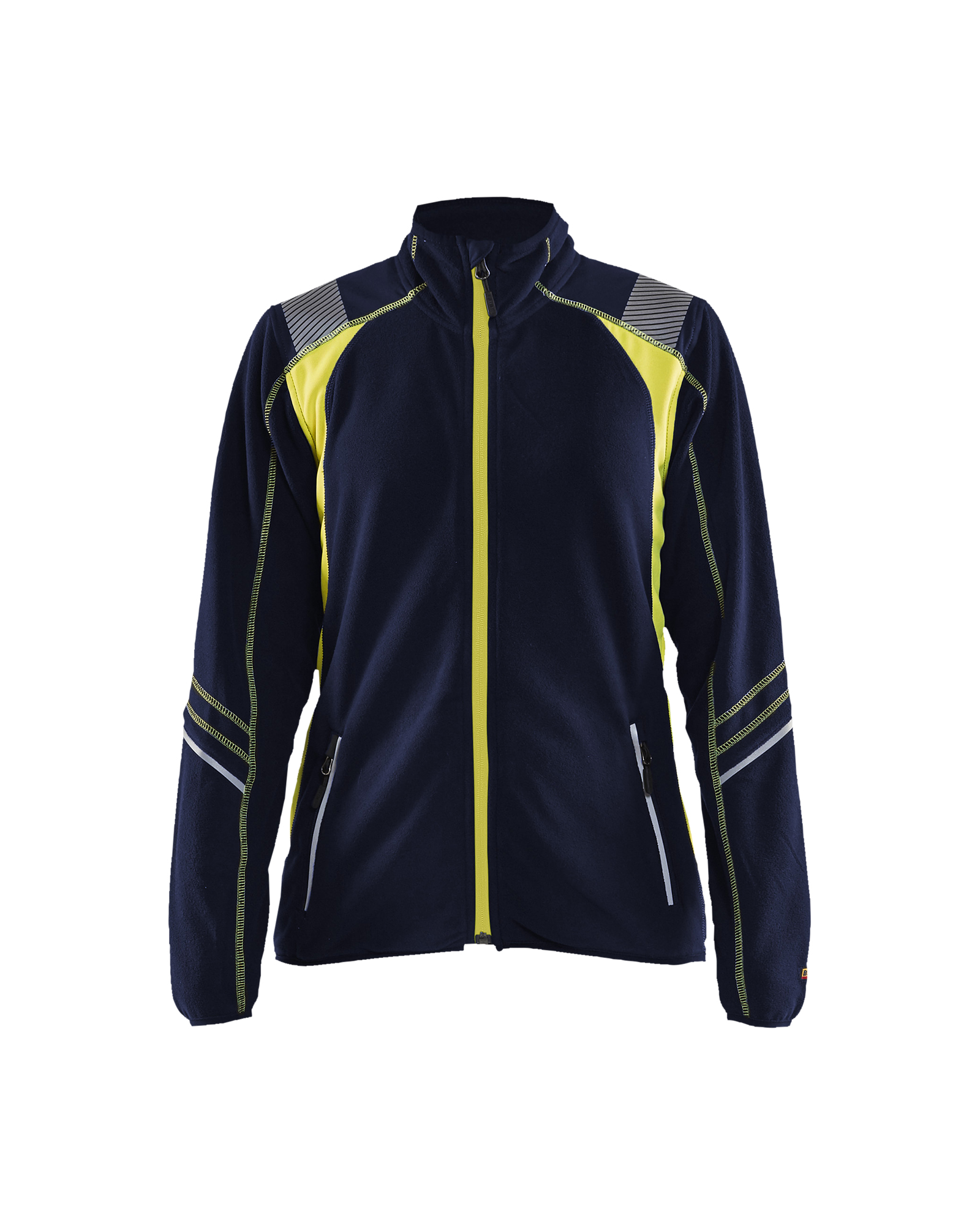Blåkläder Dame Microfleece Jakke - Marineblå/High Vis Gul [8933] / XS
