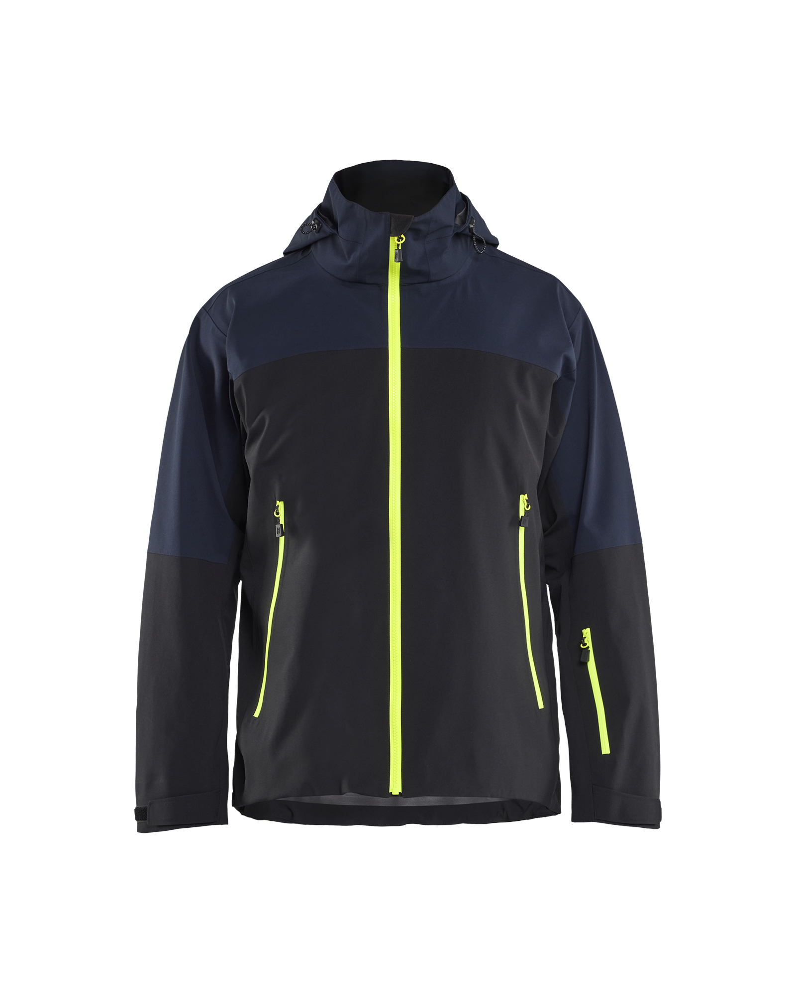 Blåkläder Striker Skaljakke 4-vejs Stretch - Mørk Marineblå/High Vis Gul [8633] / XS