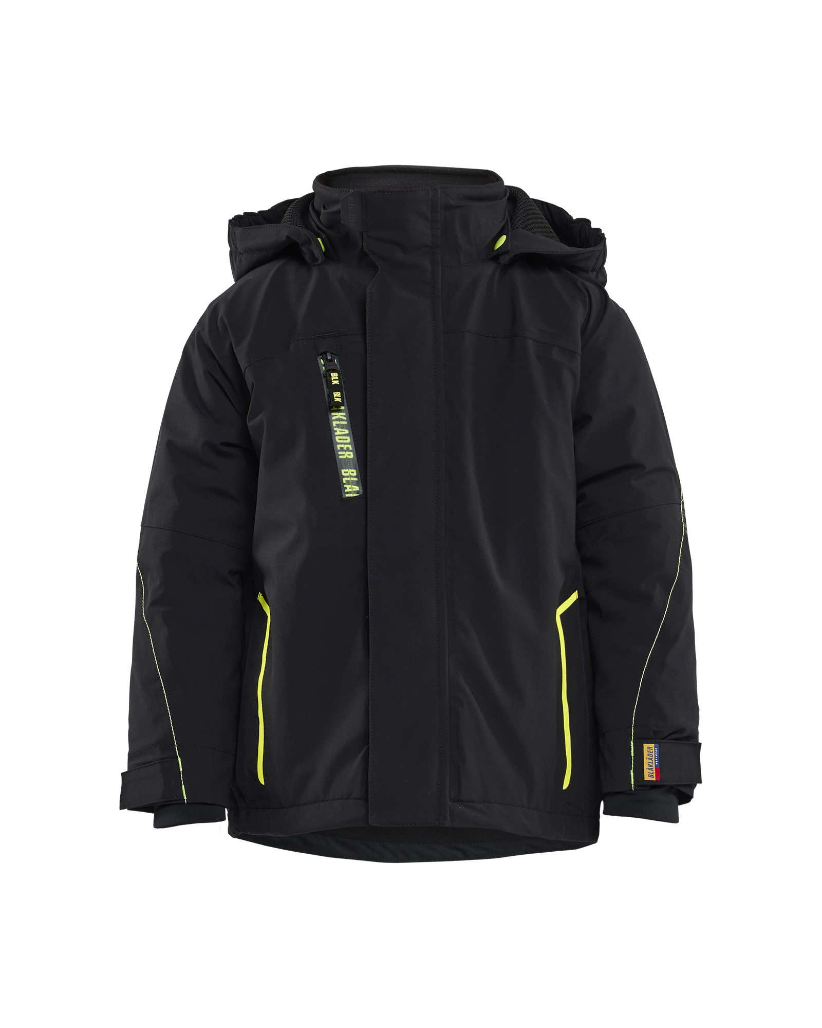 Blåkläder Letforet Vinterjakke 4-vejs Stretch til Børn - Sort/High Vis Gul [9933] / 110/116