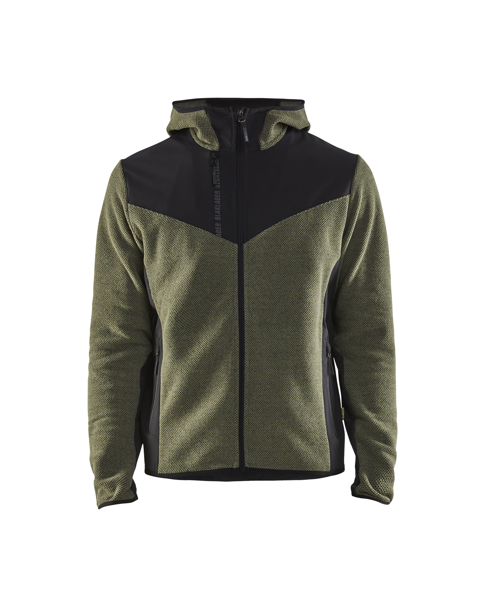 Blåkläder Strikket Jakke med Softshell - Efterårsgrøn/Sort [4199] / XS