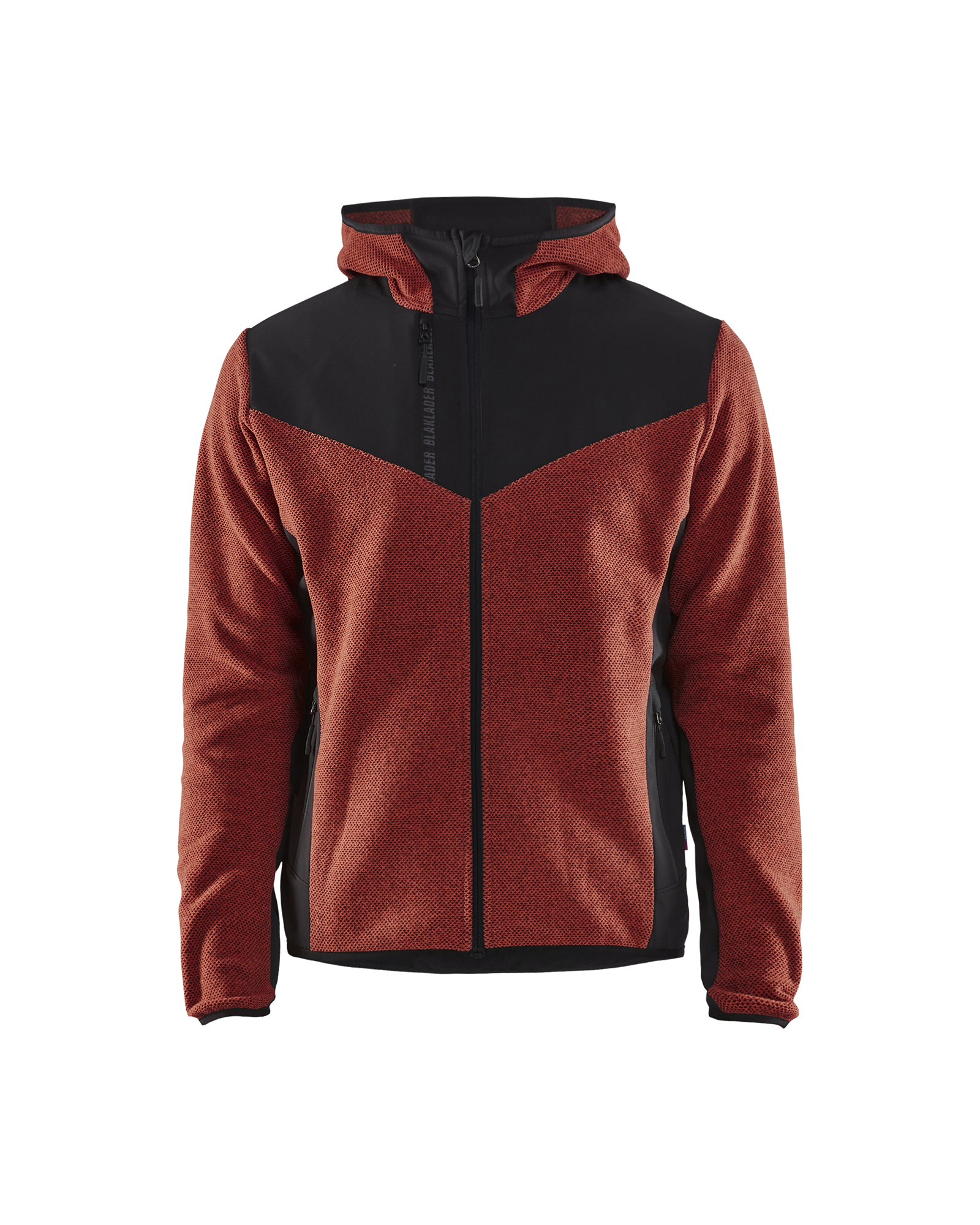 Blåkläder Strikket Jakke med Softshell - Brændt Rød/Sort [5999] / XS