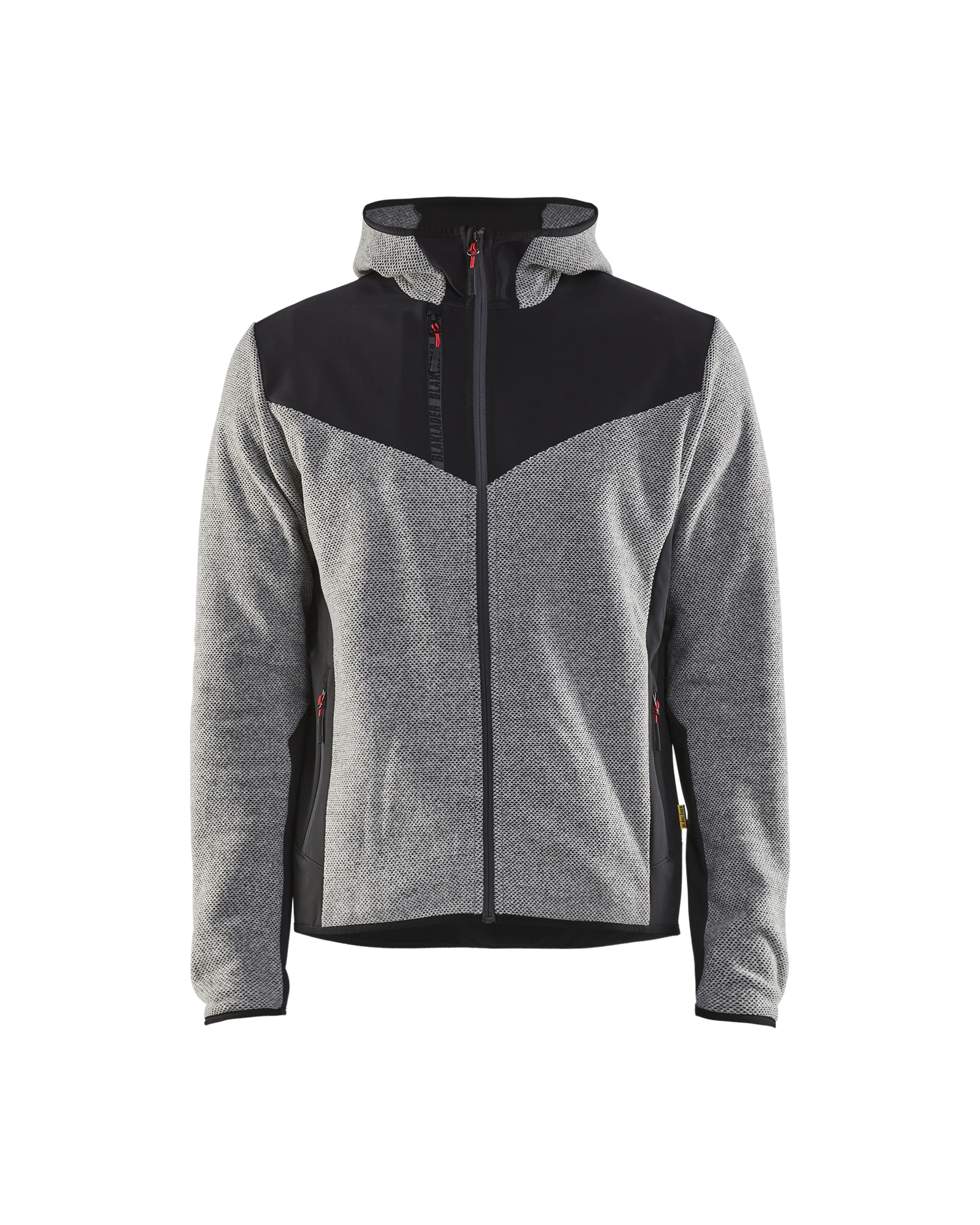 Blåkläder Strikket Jakke med Softshell - Gråmeleret/Sort [9099] / XS