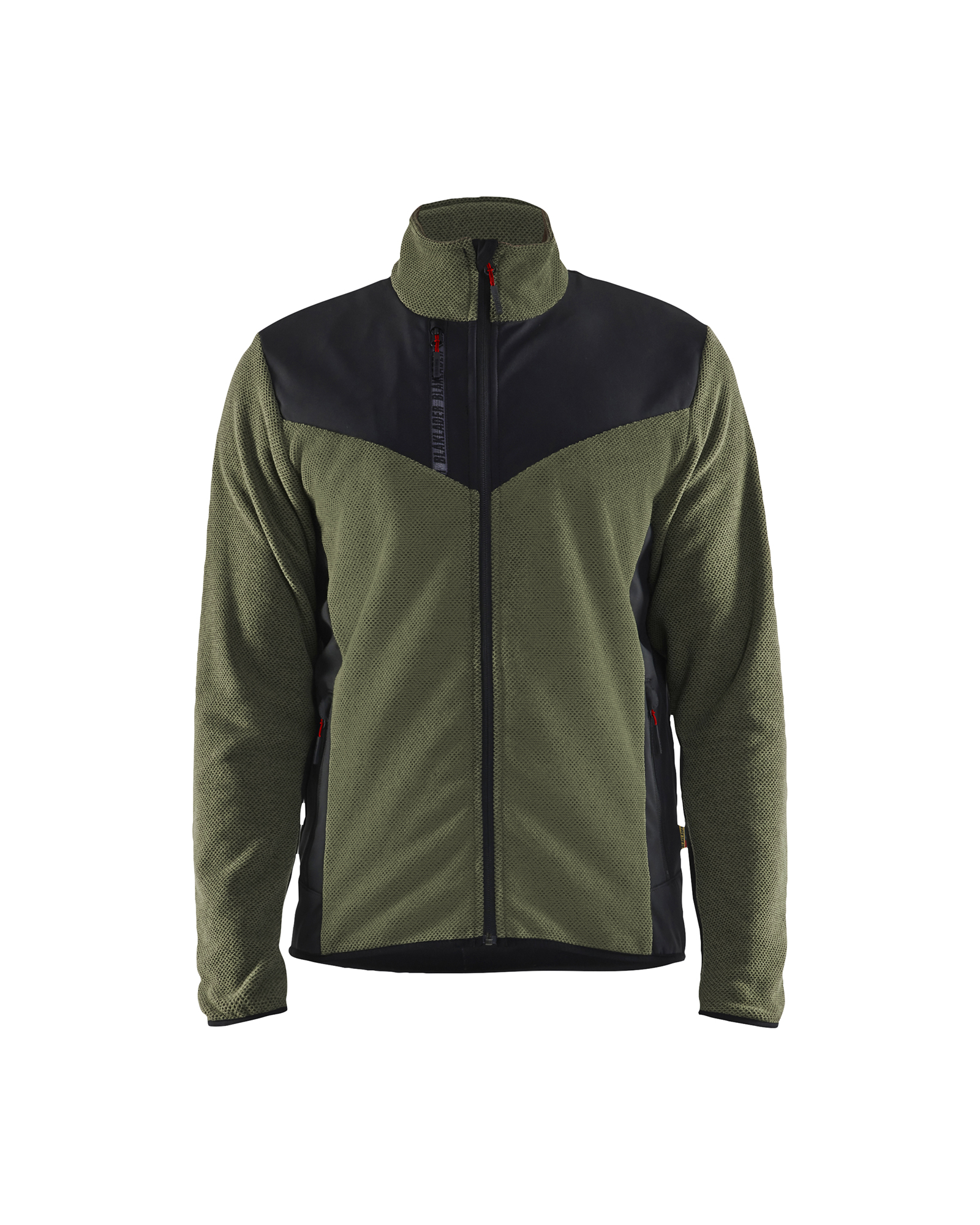Blåkläder Strikket Jakke med Softshell - Efterårsgrøn/Sort [4199] / XS