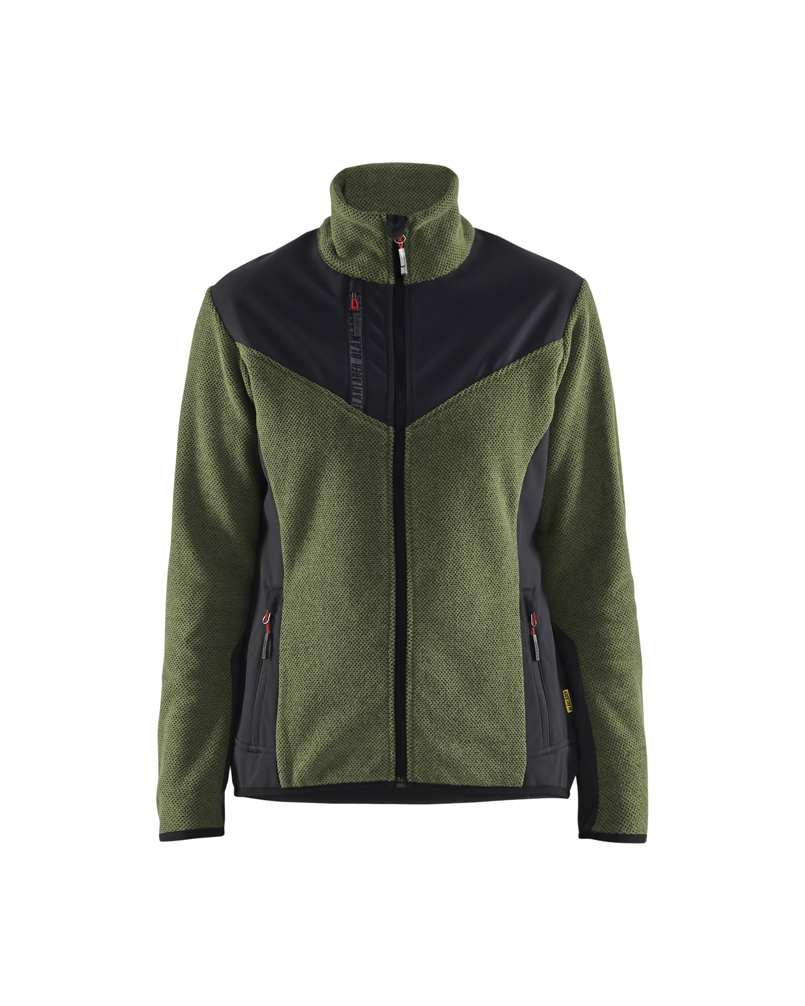 Blåkläder Dame Strikket jakke med Softshell - Efterårsgrøn/Sort [4199] / XS