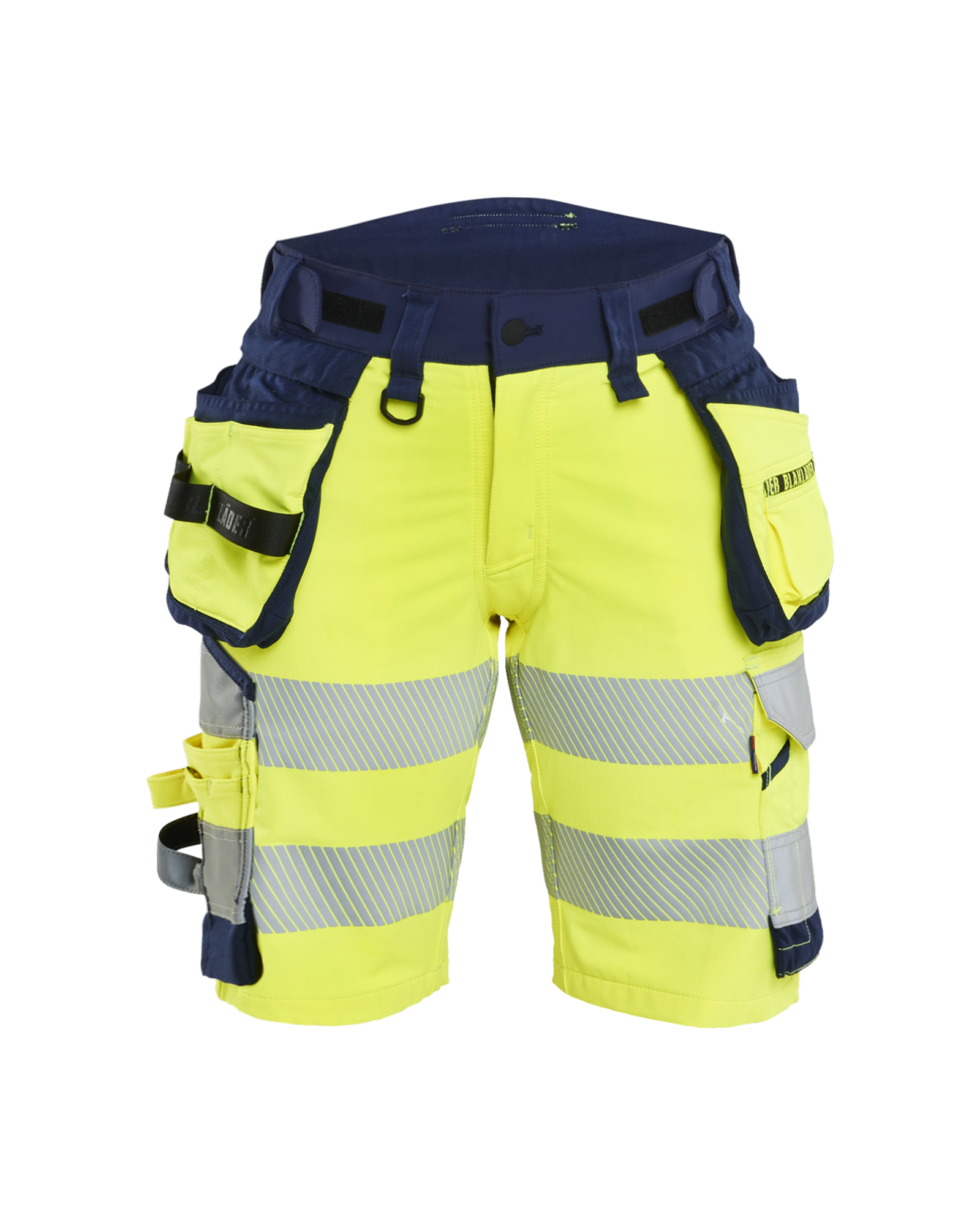 Blåkläder Dame High Vis Shorts 4-vejs Stretch - High Vis Gul/Marineblå [3389] / C34