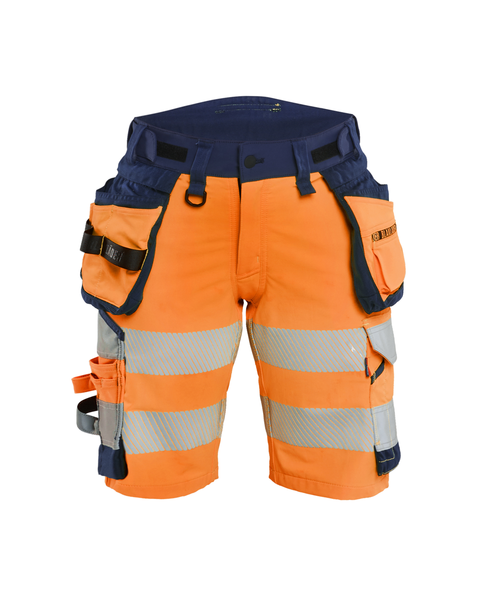 Blåkläder Dame High Vis Shorts 4-vejs Stretch - High Vis Orange/Marineblå [5389] / C34