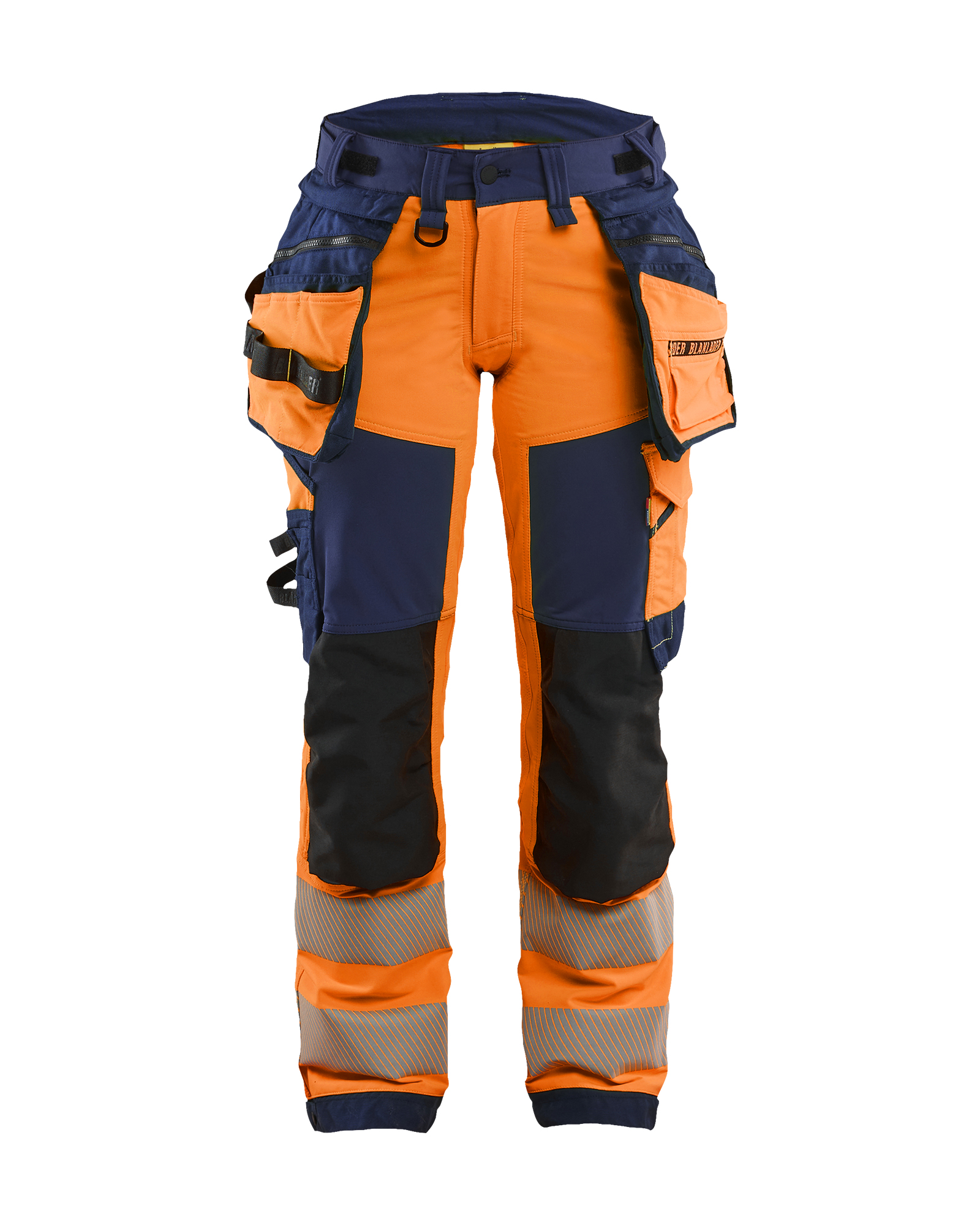 Blåkläder Dame High Vis Buks 4-vejs Stretch - High Vis Orange/Marineblå [5389] / C34