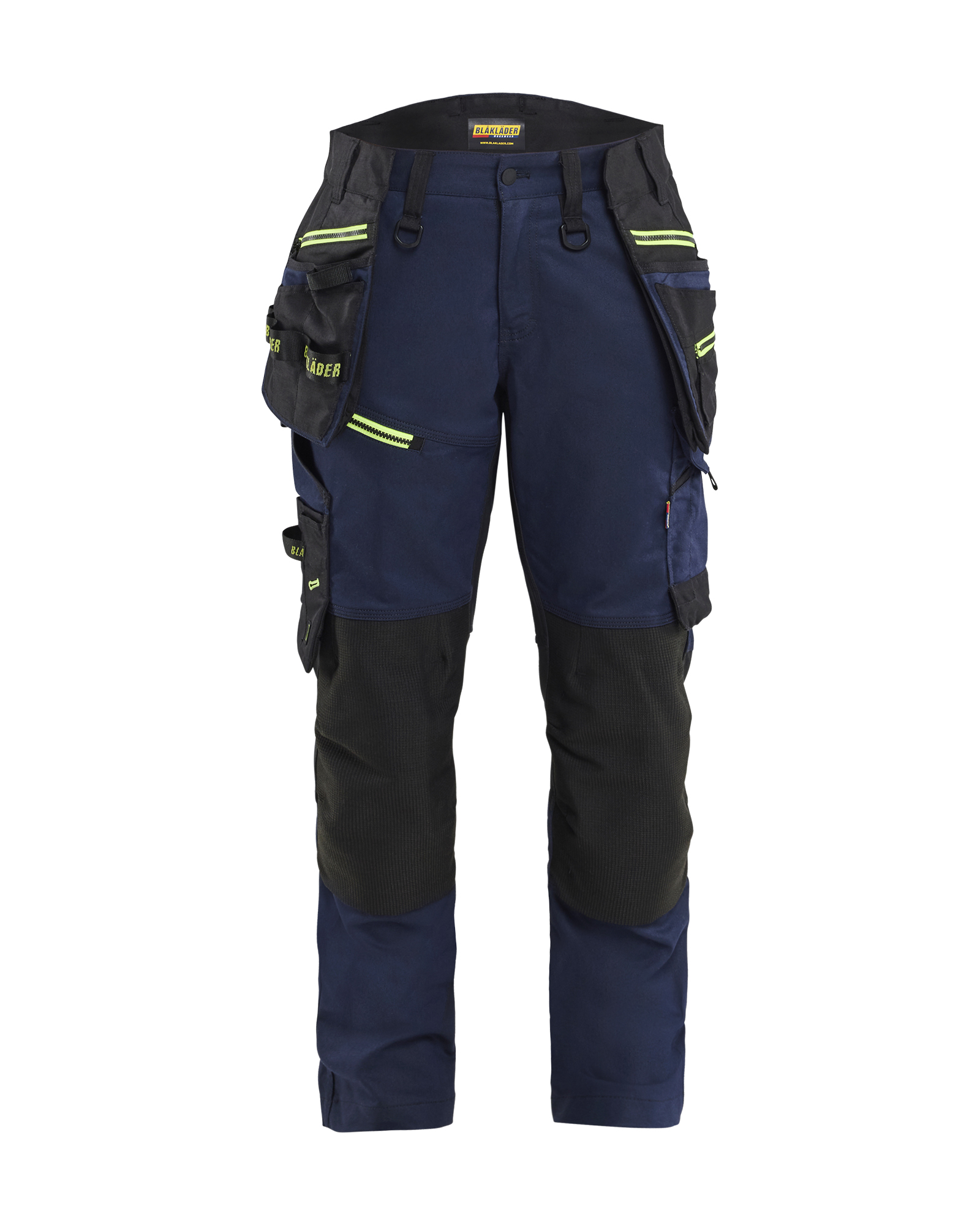 Blåkläder Striker Dame Håndværkerbuks med Stretch - Mørk Marineblå/High Vis Gul [8633] / C32